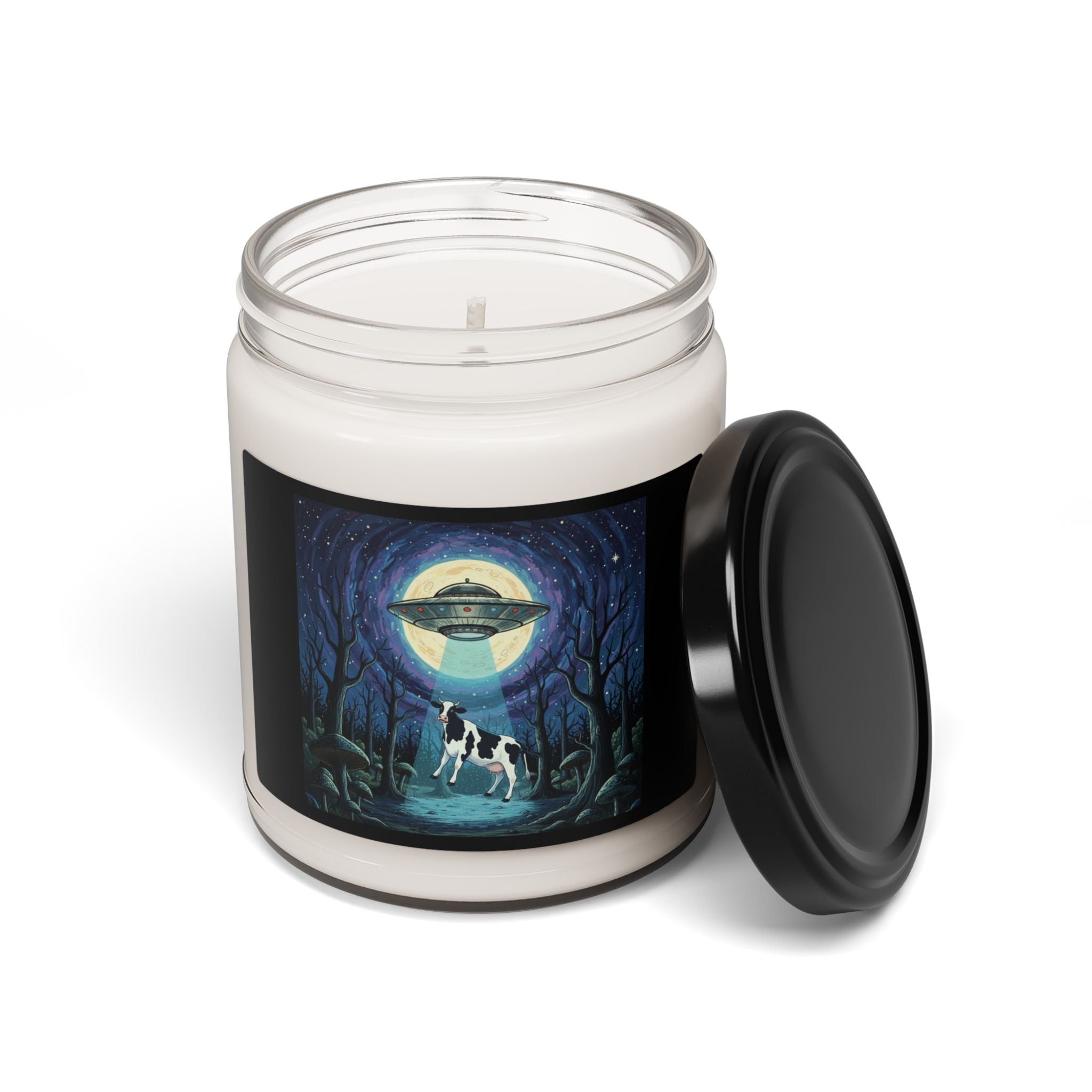 UFO Cow Abduction Scented Soy Candle 9oz