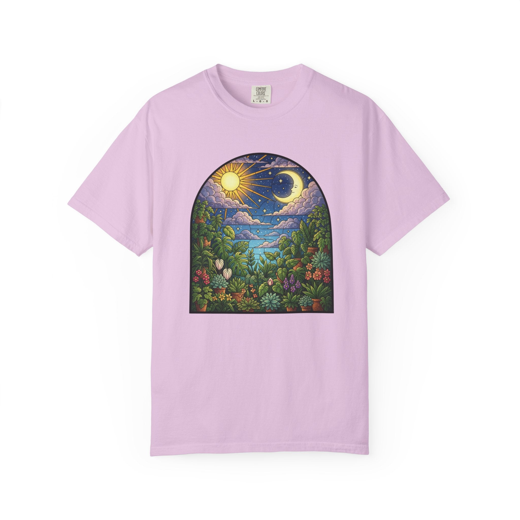 Celestial Houseplant Stained Glass T-Shirt