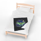 Luna Moth Velveteen Plush Blanket Throw