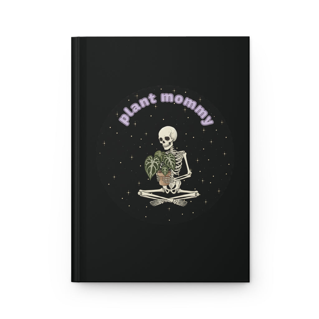 "Plant Mommy" Skeleton & Houseplant Matte Notebook | Gothic Botanical Gift