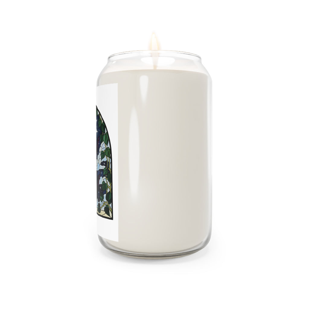 Moonlit Stained Glass Bats & Pothos Scented Soy Candle 13.75oz
