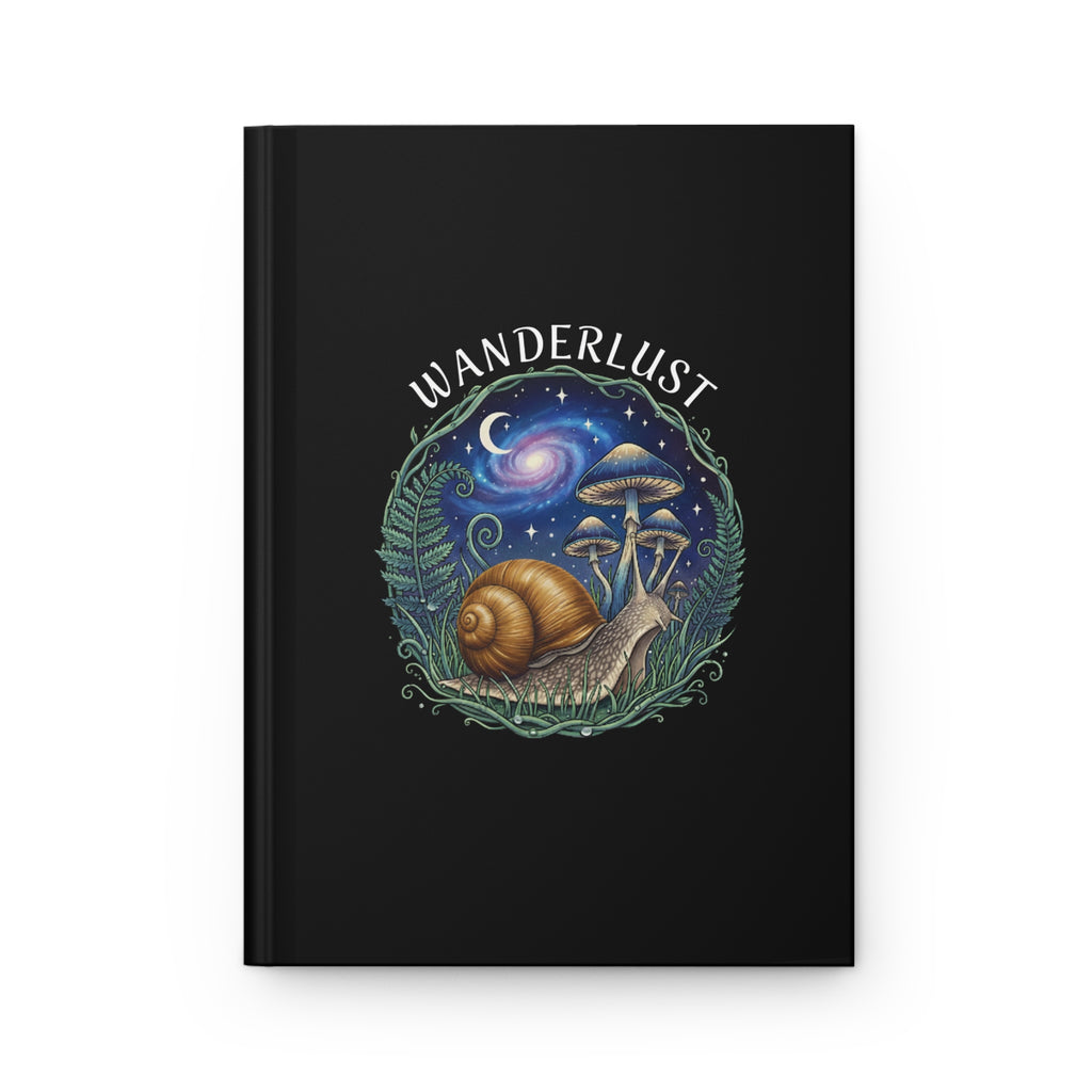 Wanderlust Snail Hardcover Journal | Matte Adventure Art Notebook