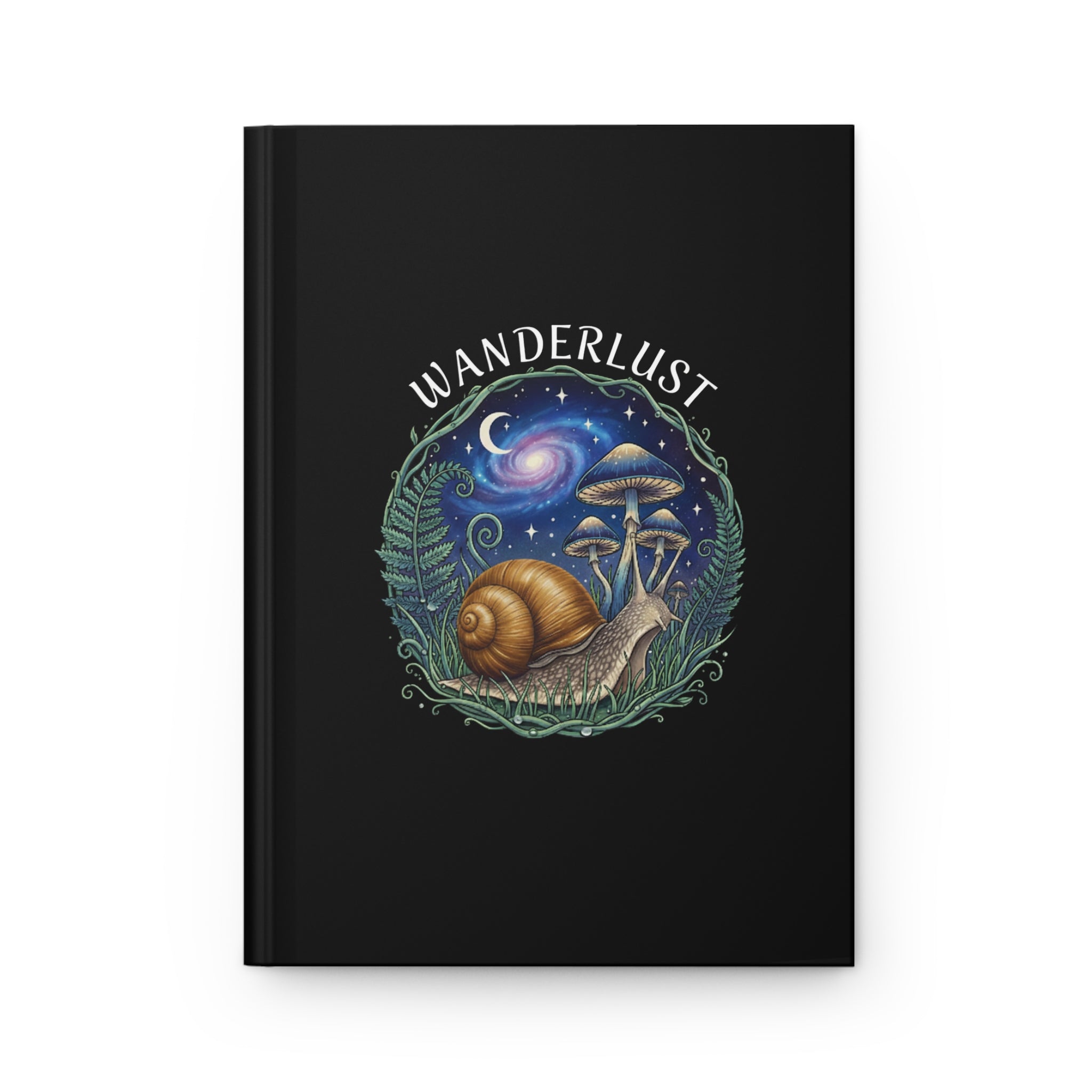 Wanderlust Snail Hardcover Journal | Matte Adventure Art Notebook
