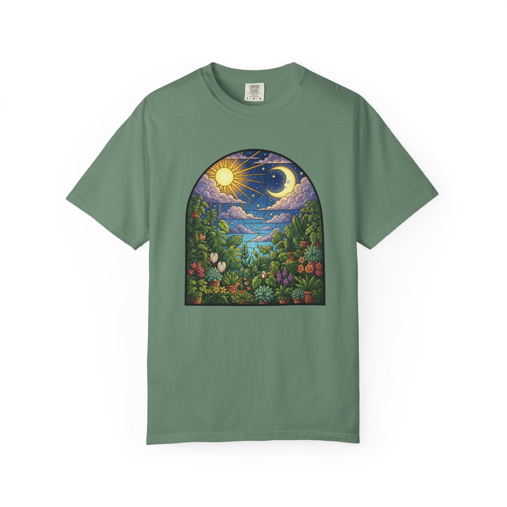 Celestial Houseplant Stained Glass T-Shirt