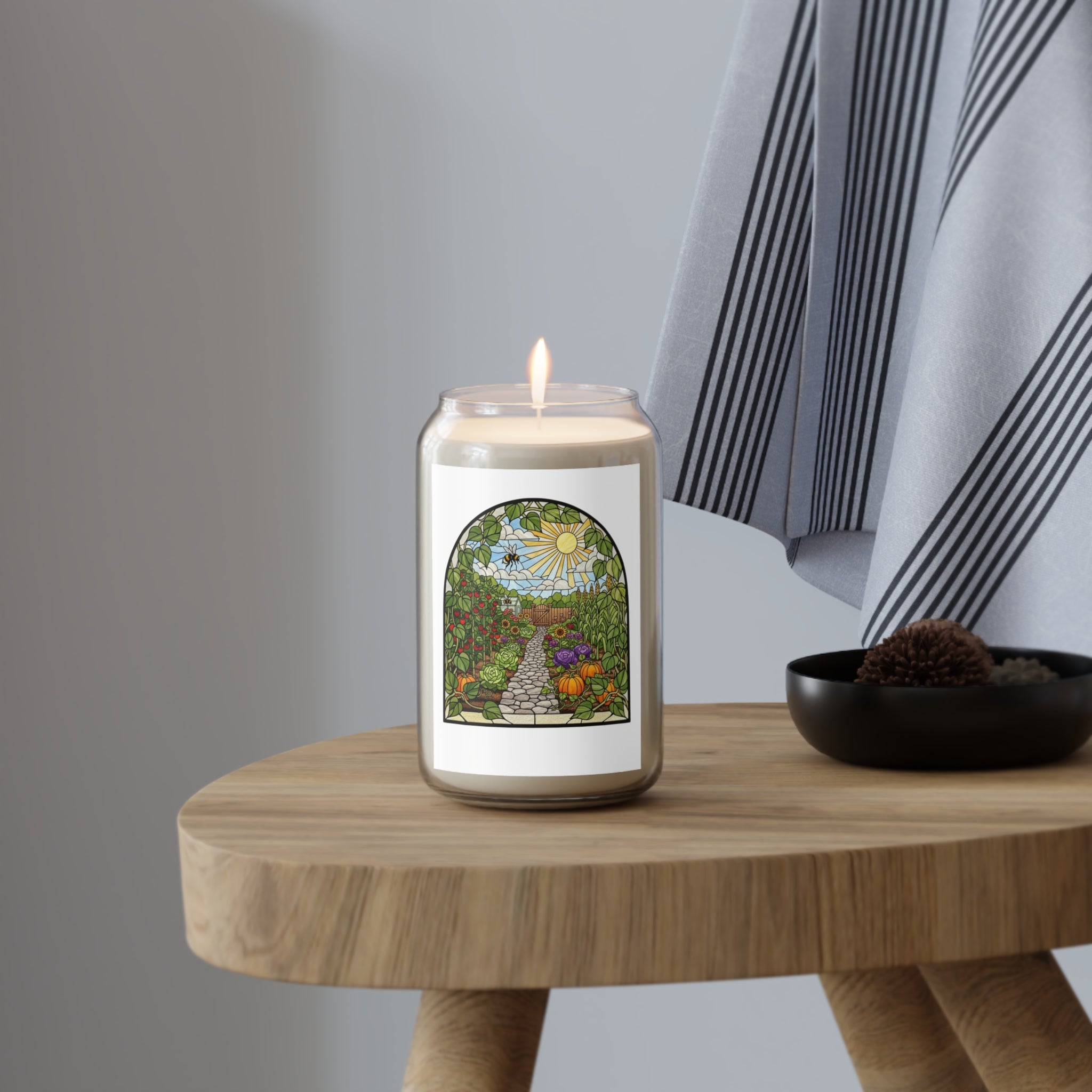 Garden Path Stained Glass Scented Soy Candle 13.75 oz