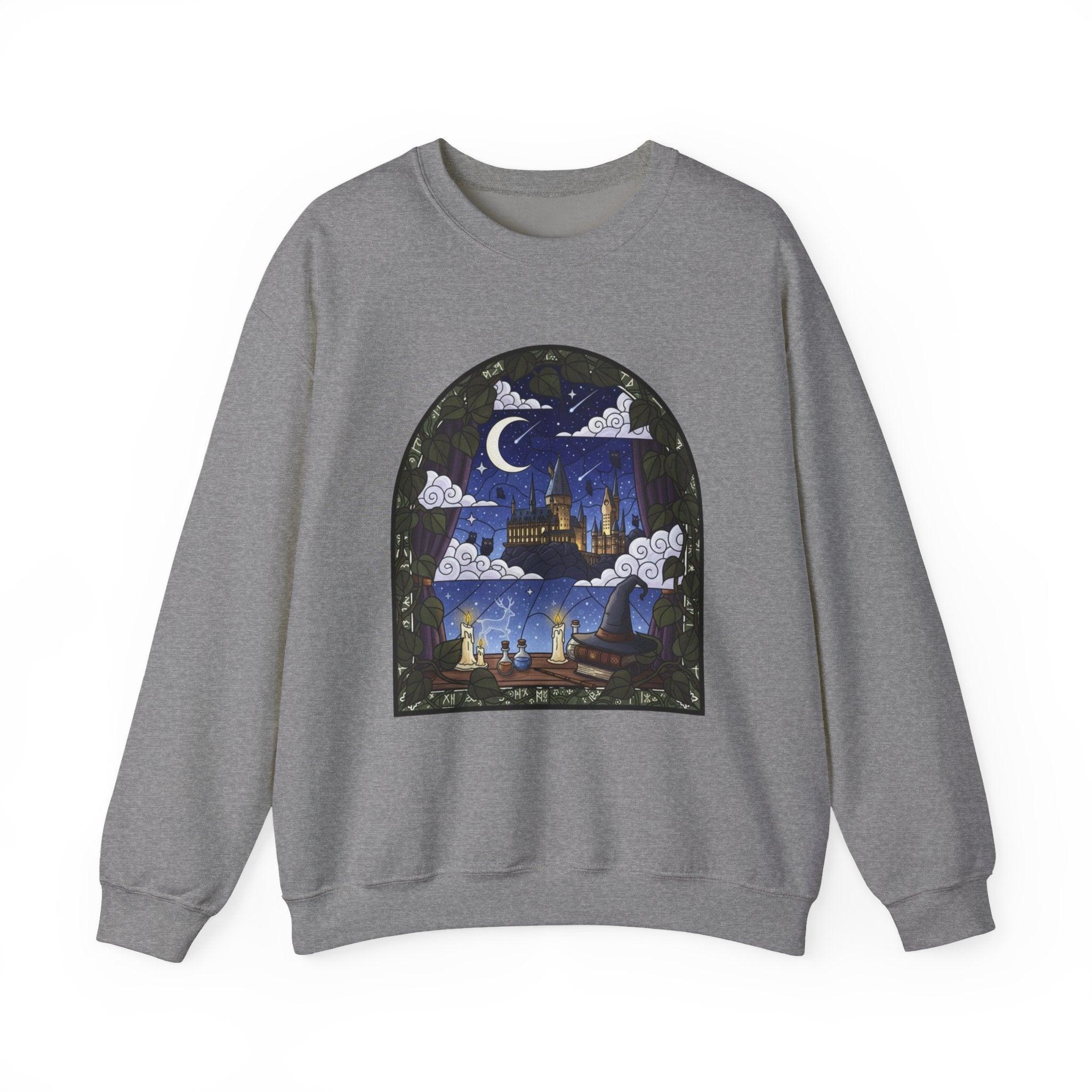 Magical Night Castle Crewneck Sweatshirt