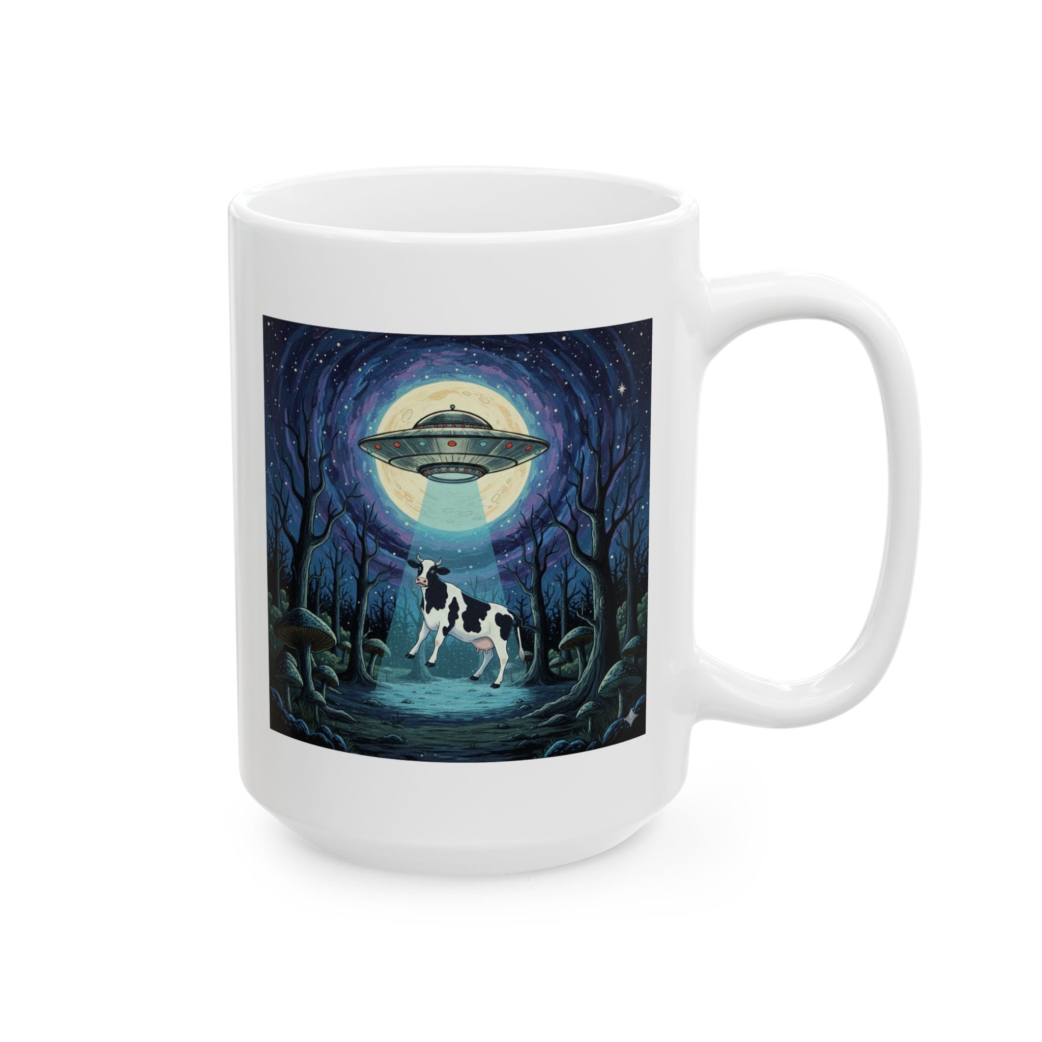 UFO Cow Ceramic Mug (11oz, 15oz)