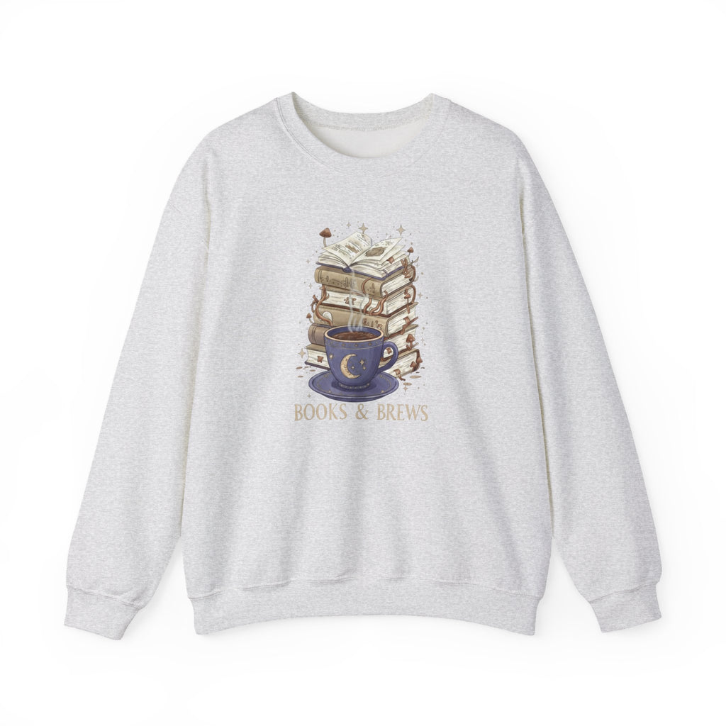 Books & Brews Sweatshirt | Cozy Book Lover Coffee Crewneck