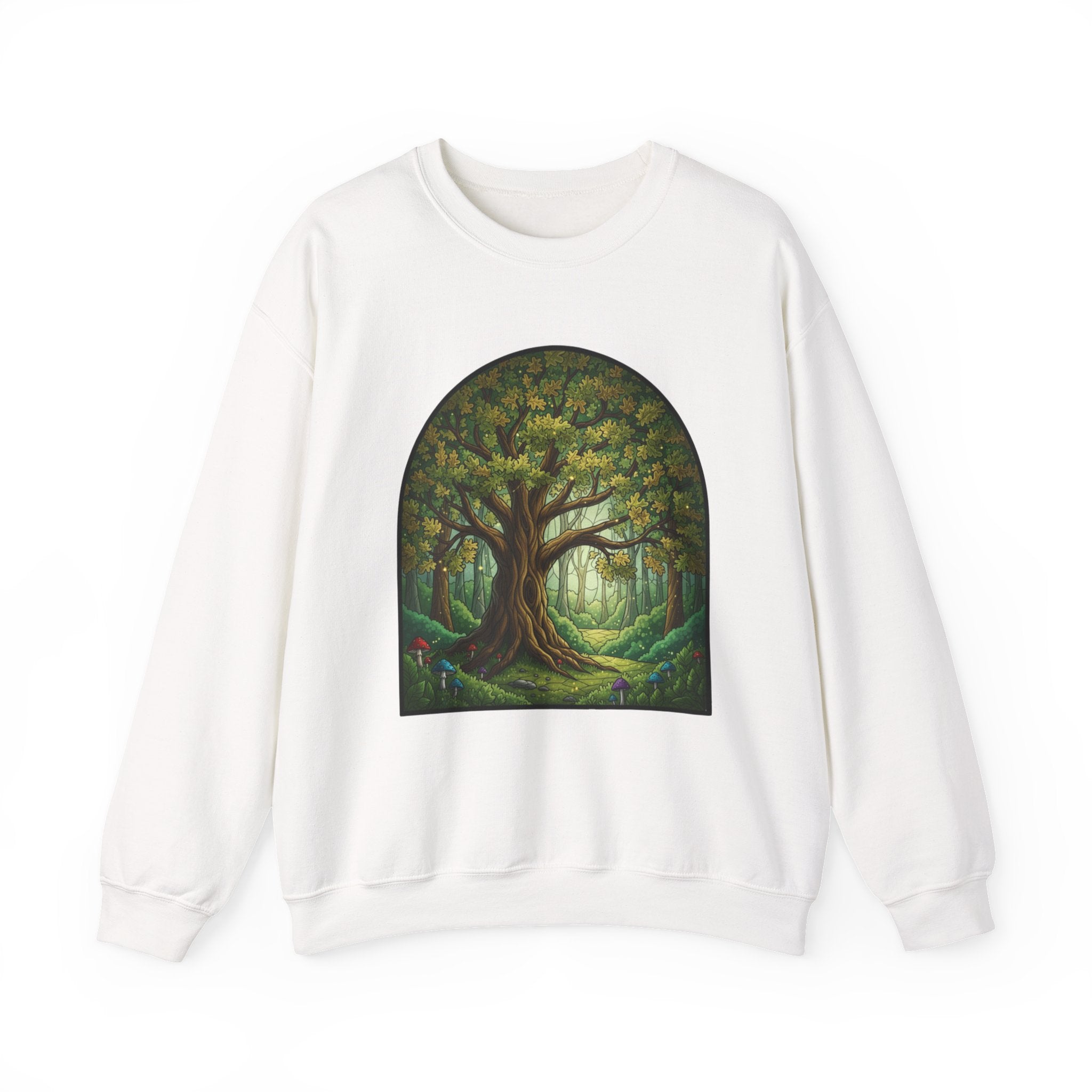 Enchanted Forest Tree Sweatshirt | Mystical Woodland Crewneck