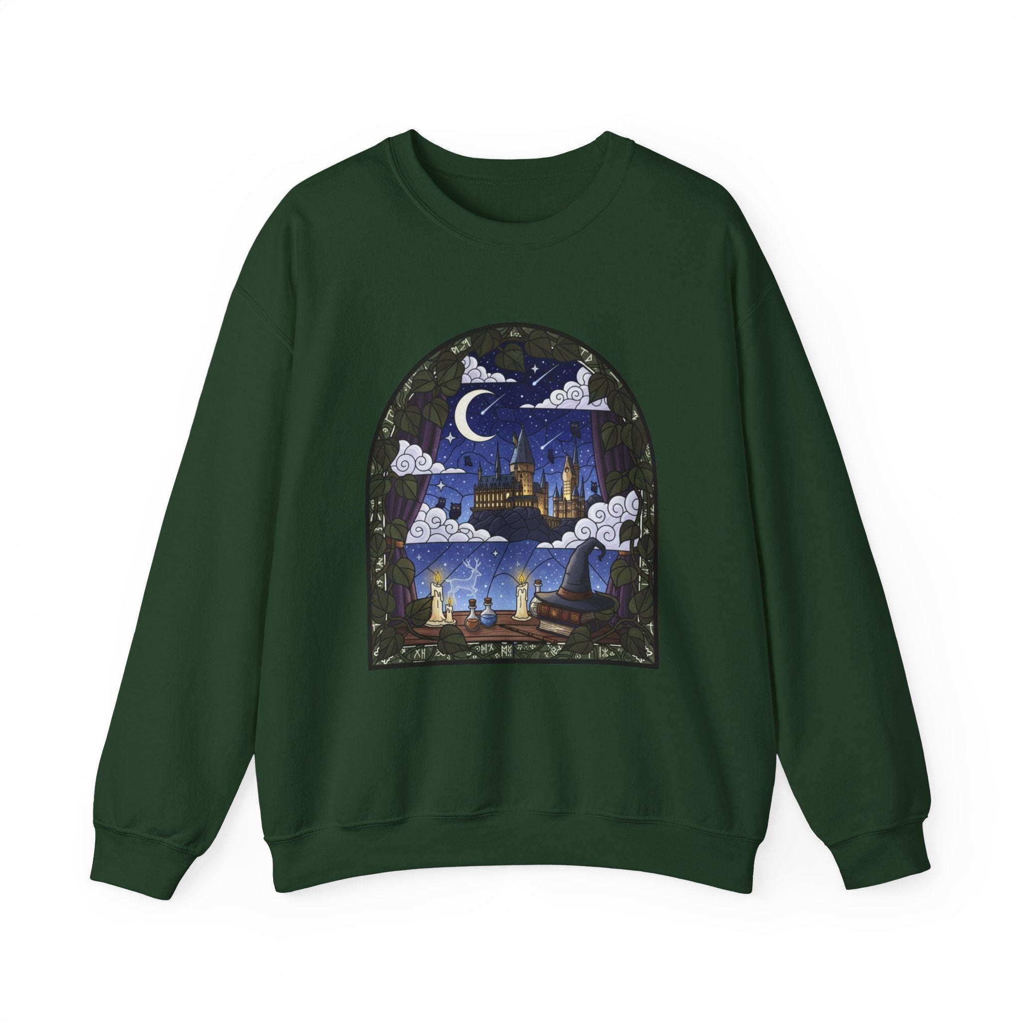 Magical Night Castle Crewneck Sweatshirt