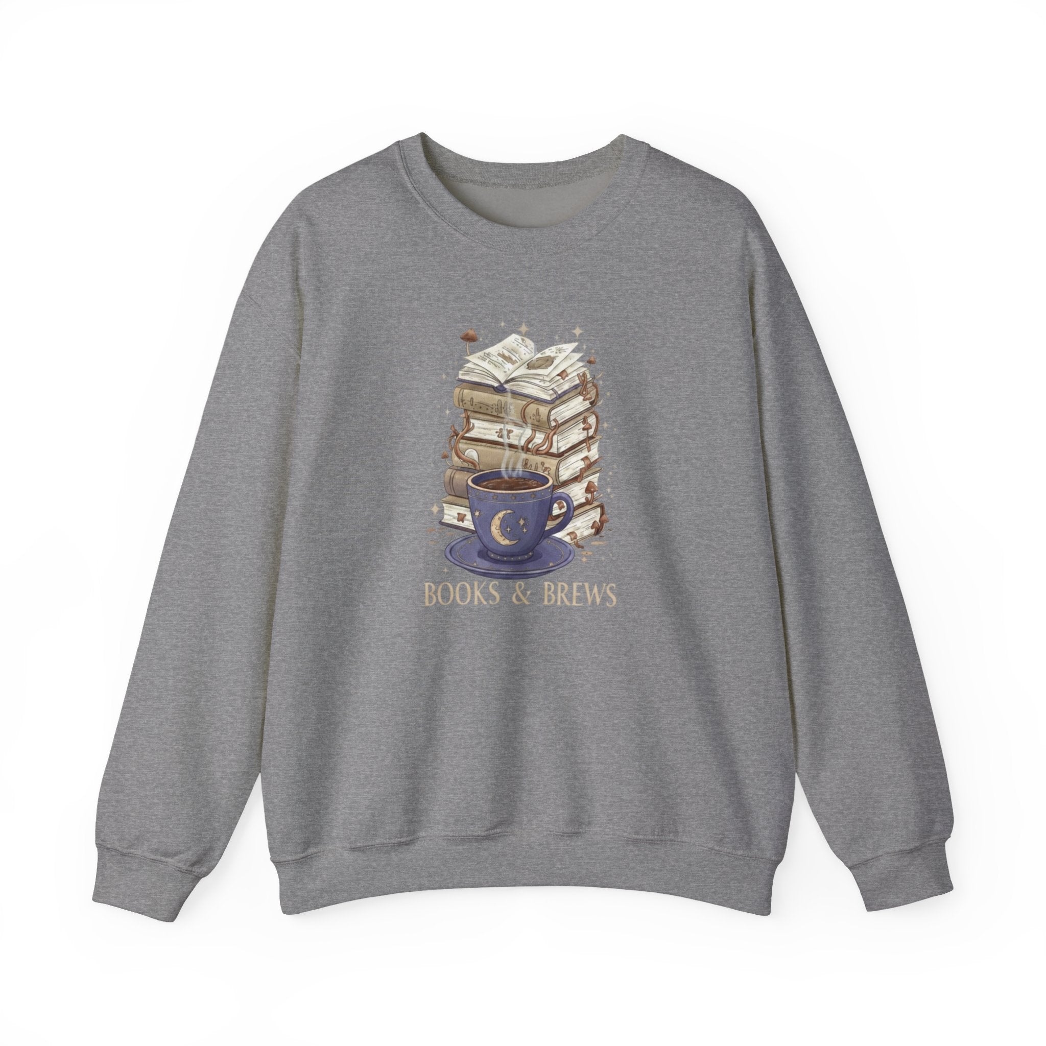 Books & Brews Sweatshirt | Cozy Book Lover Coffee Crewneck