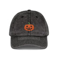 Distressed Embroidered Jack-O-Lantern Hat