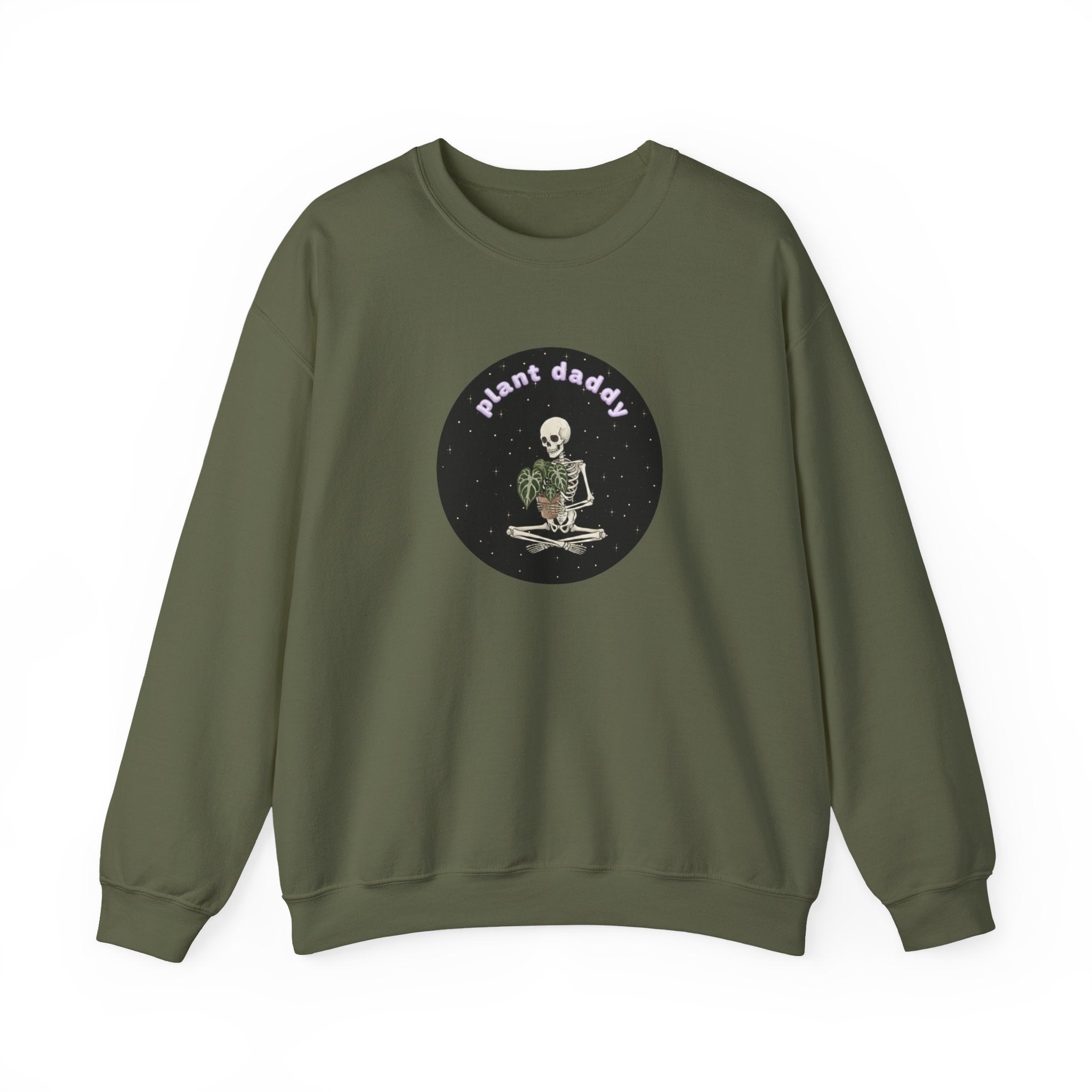Plant Daddy Crewneck Sweatshirt | Retro Skeleton Plant Pullover