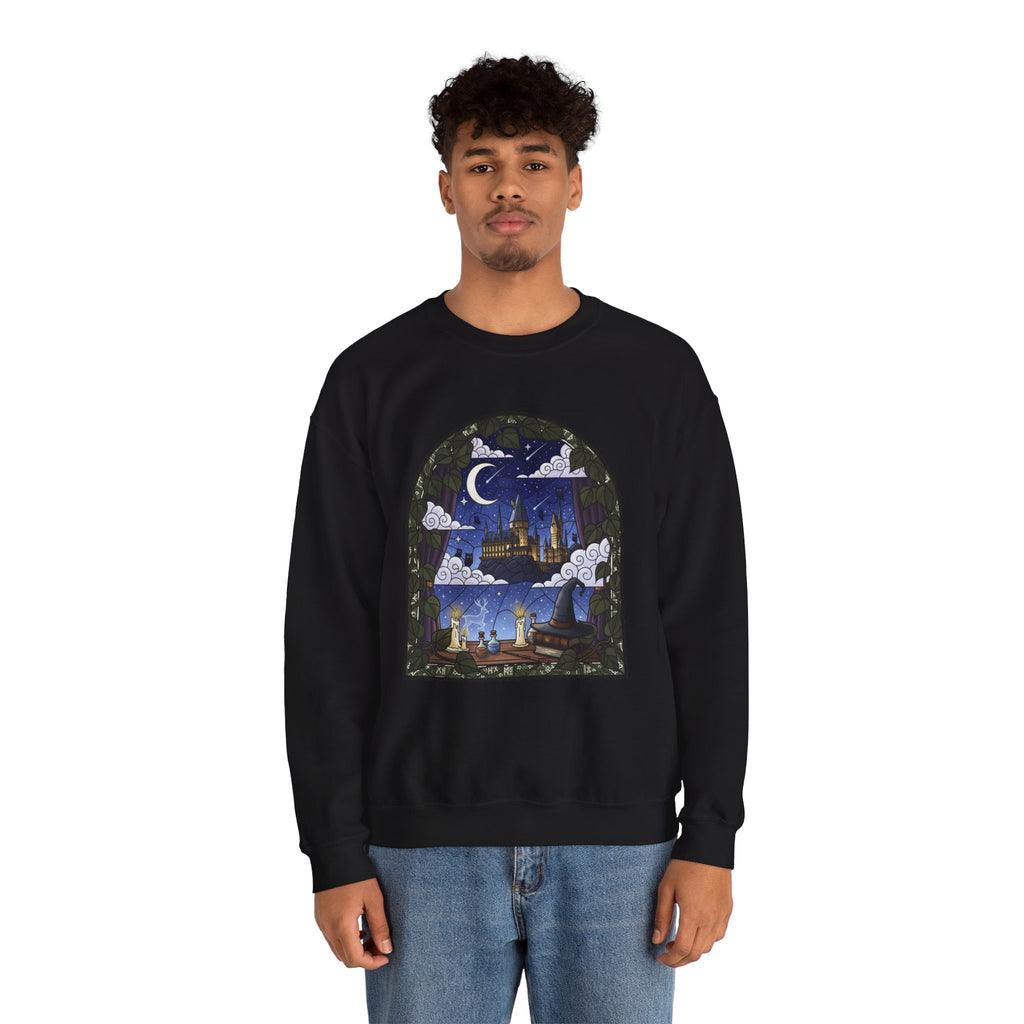 Magical Night Castle Crewneck Sweatshirt