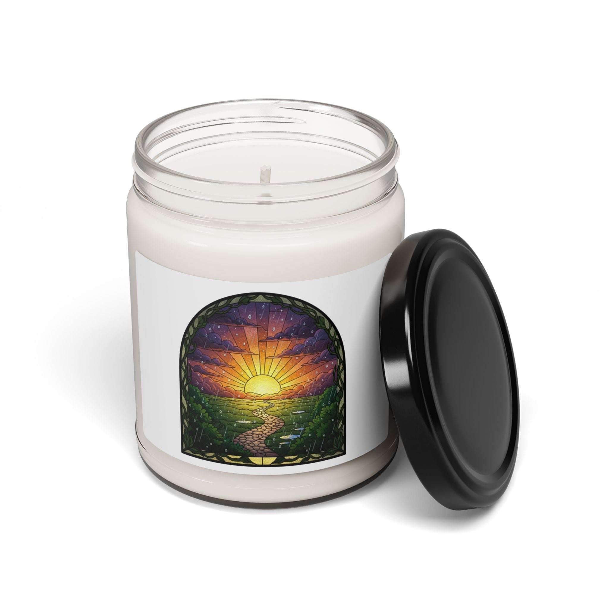 Rainy Sunset Scented Soy Candle | 9oz Aromatherapy Candle