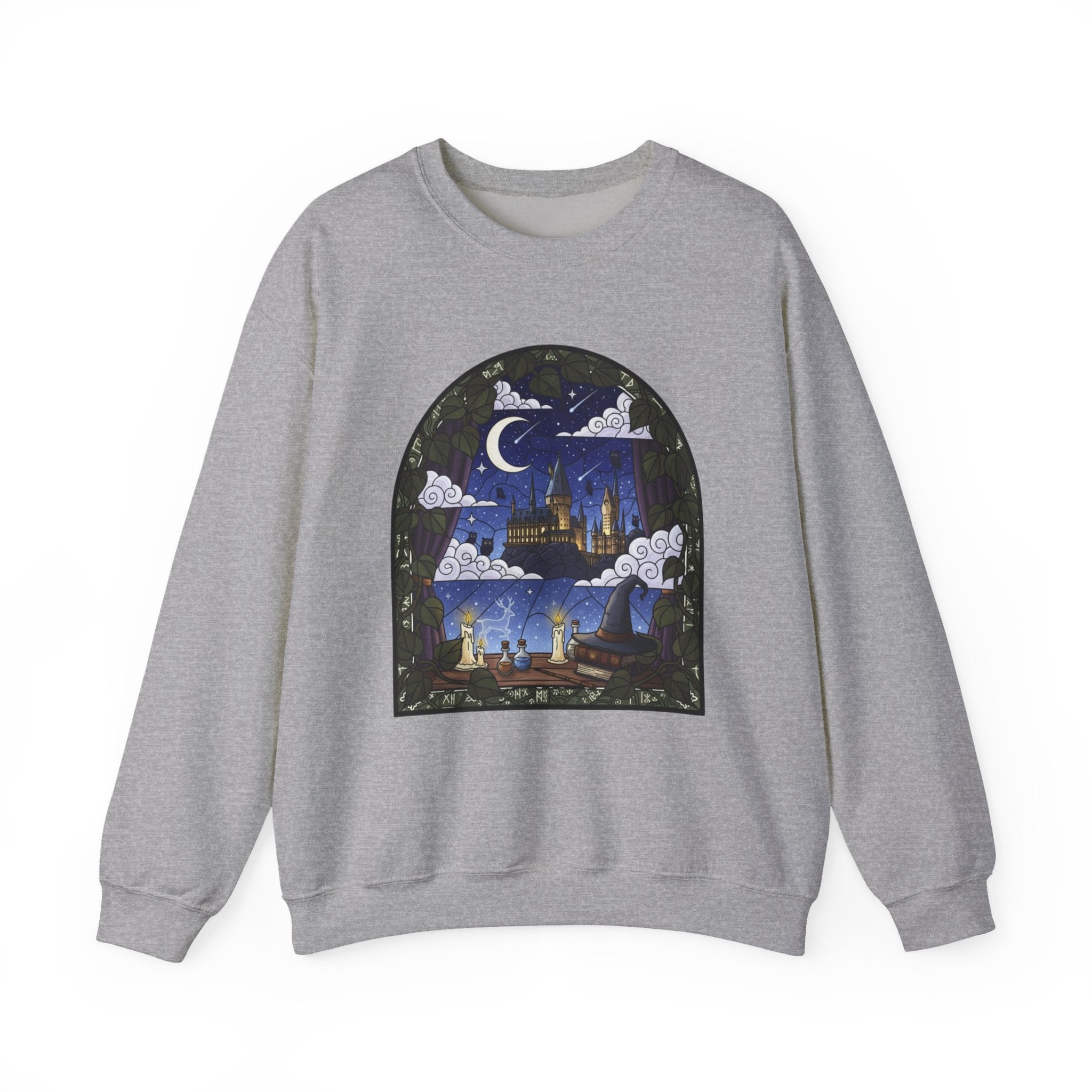 Magical Night Castle Crewneck Sweatshirt