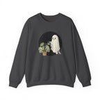 Ghost Plant Crewneck Sweatshirt | Ghost Watering Monstera Thai Con Pullover