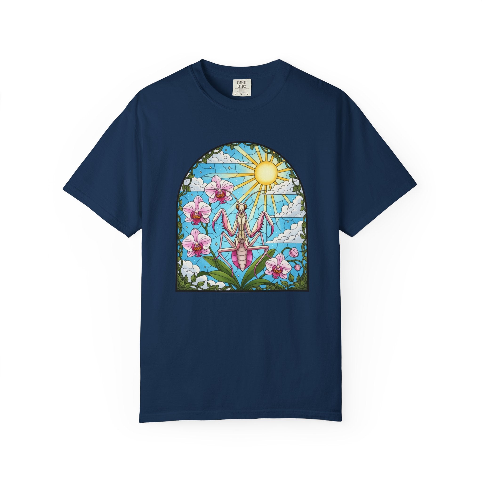 Stained Glass Orchid Mantis T-Shirt