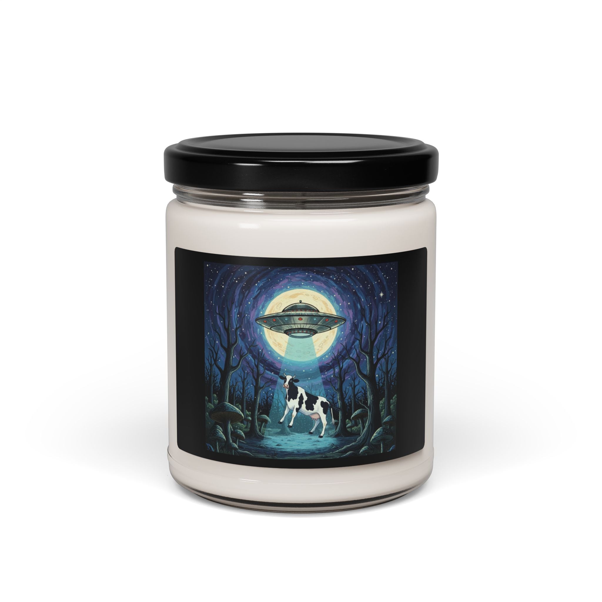 UFO Cow Abduction Scented Soy Candle 9oz