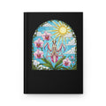 Orchid Praying Mantis Stained Glass Hardcover Journal