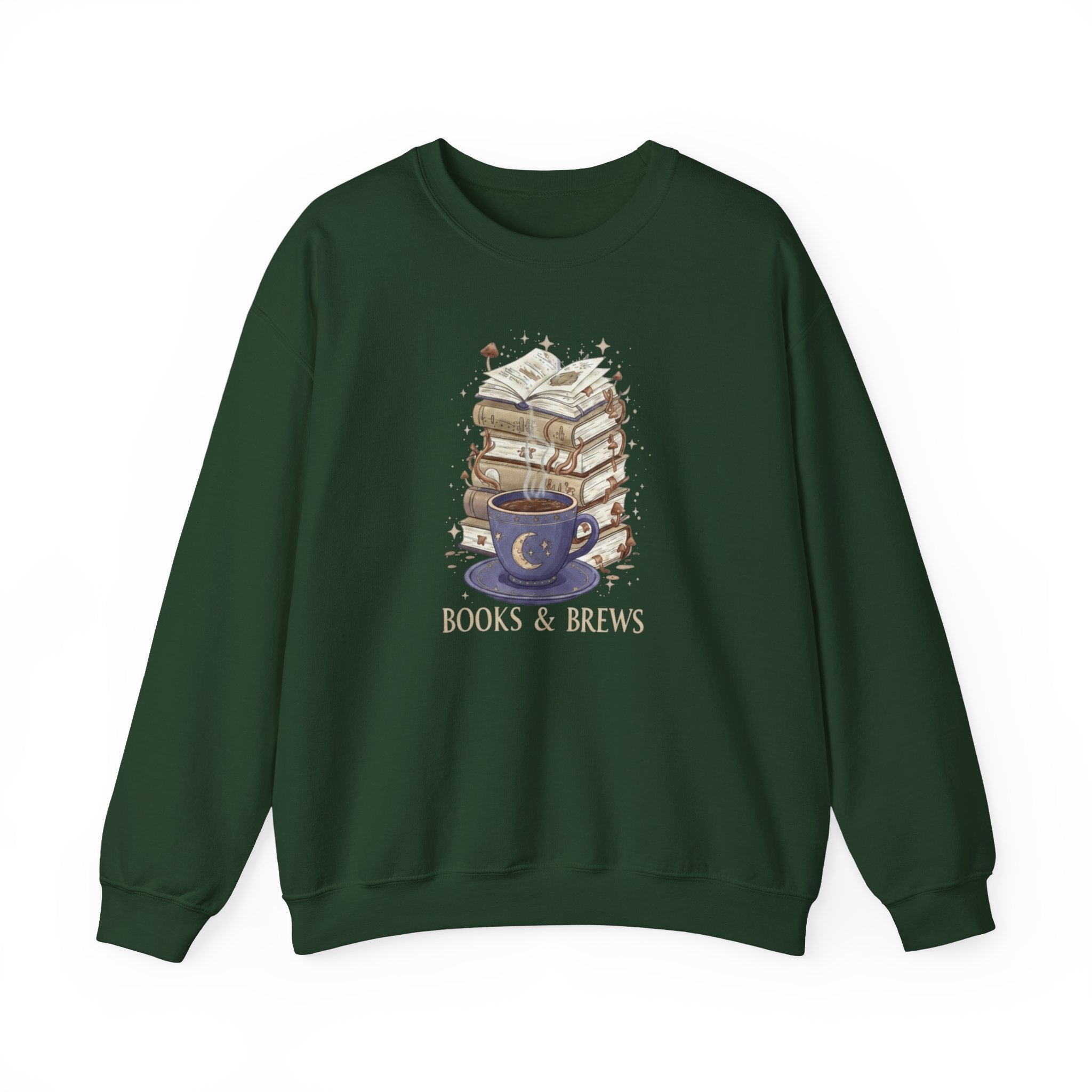Books & Brews Sweatshirt | Cozy Book Lover Coffee Crewneck
