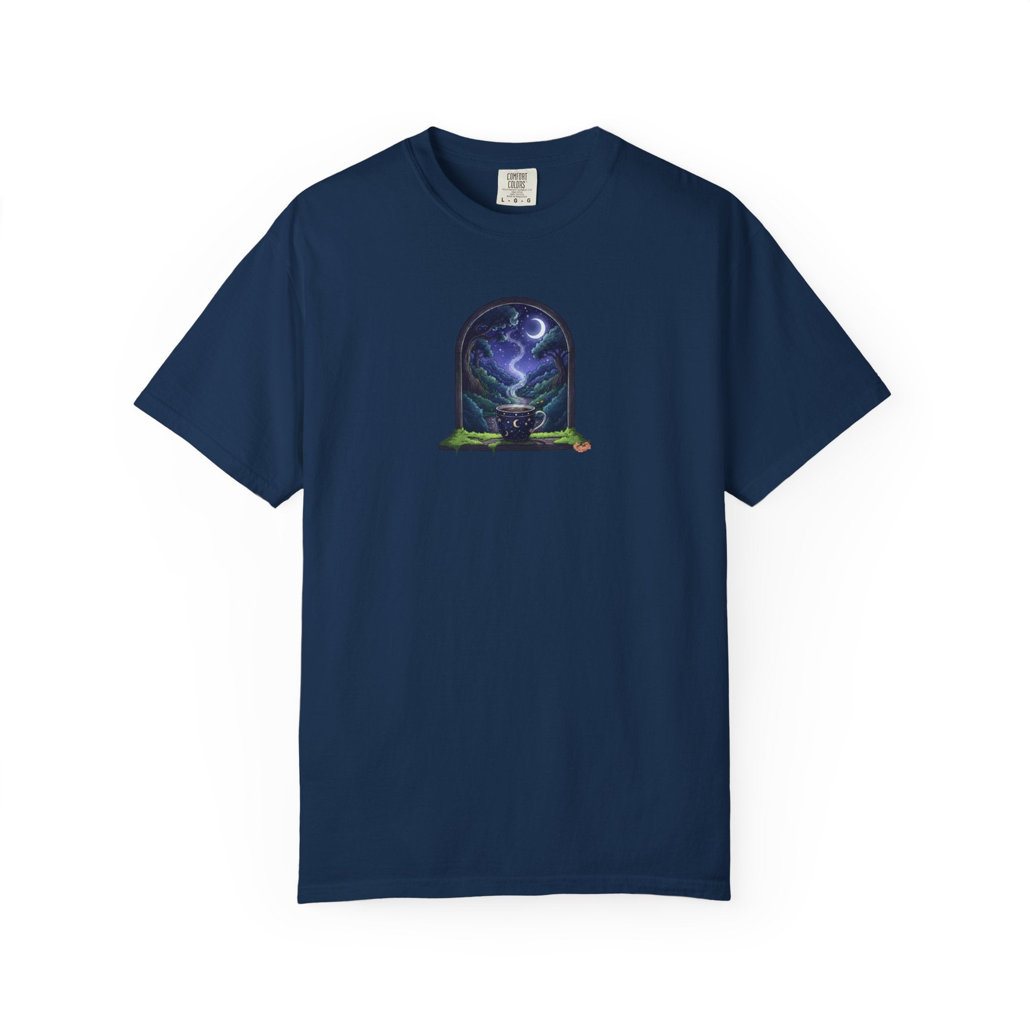 Mystic Night T-Shirt | Coffee with Forest View
