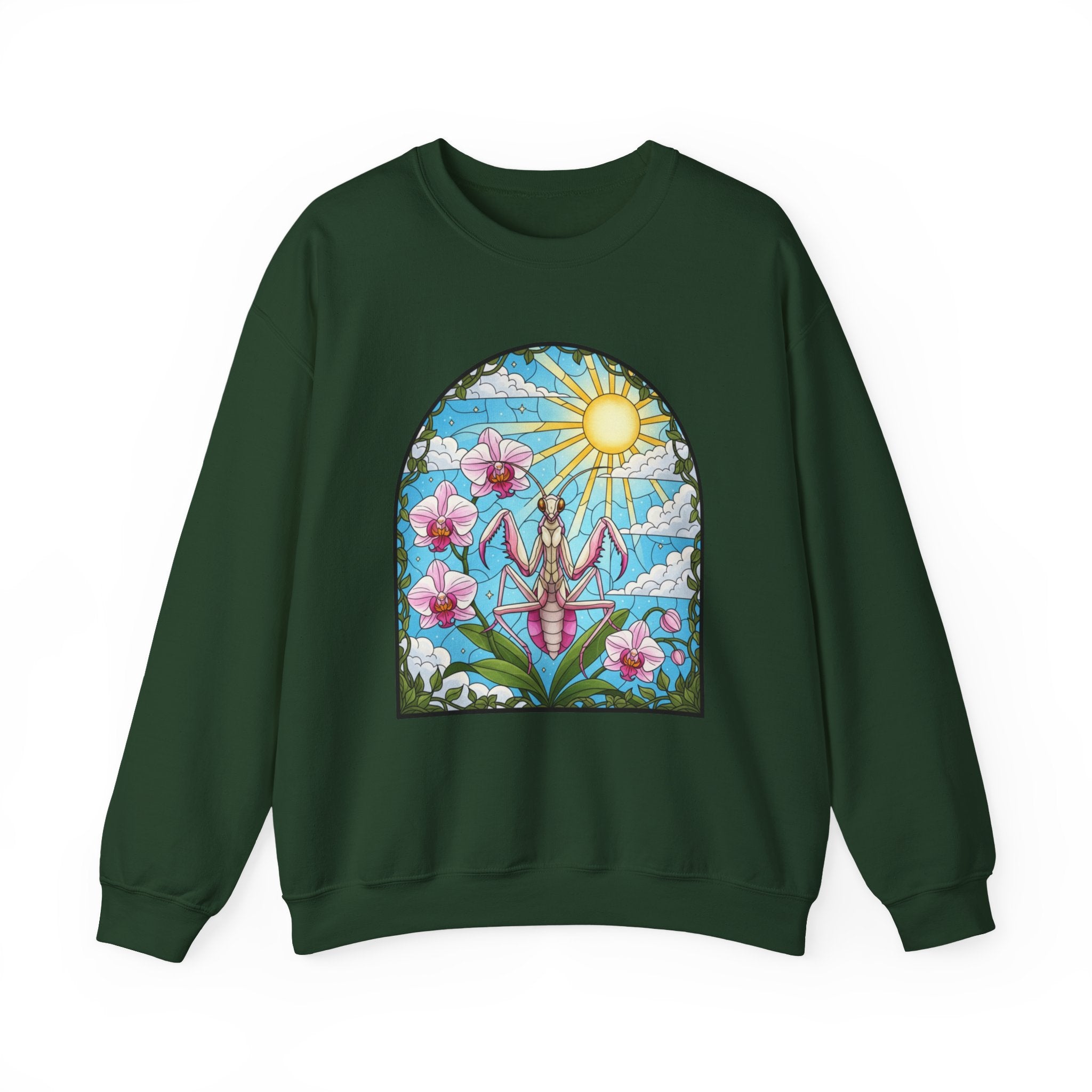 Praying Mantis Stained Glass Sweatshirt