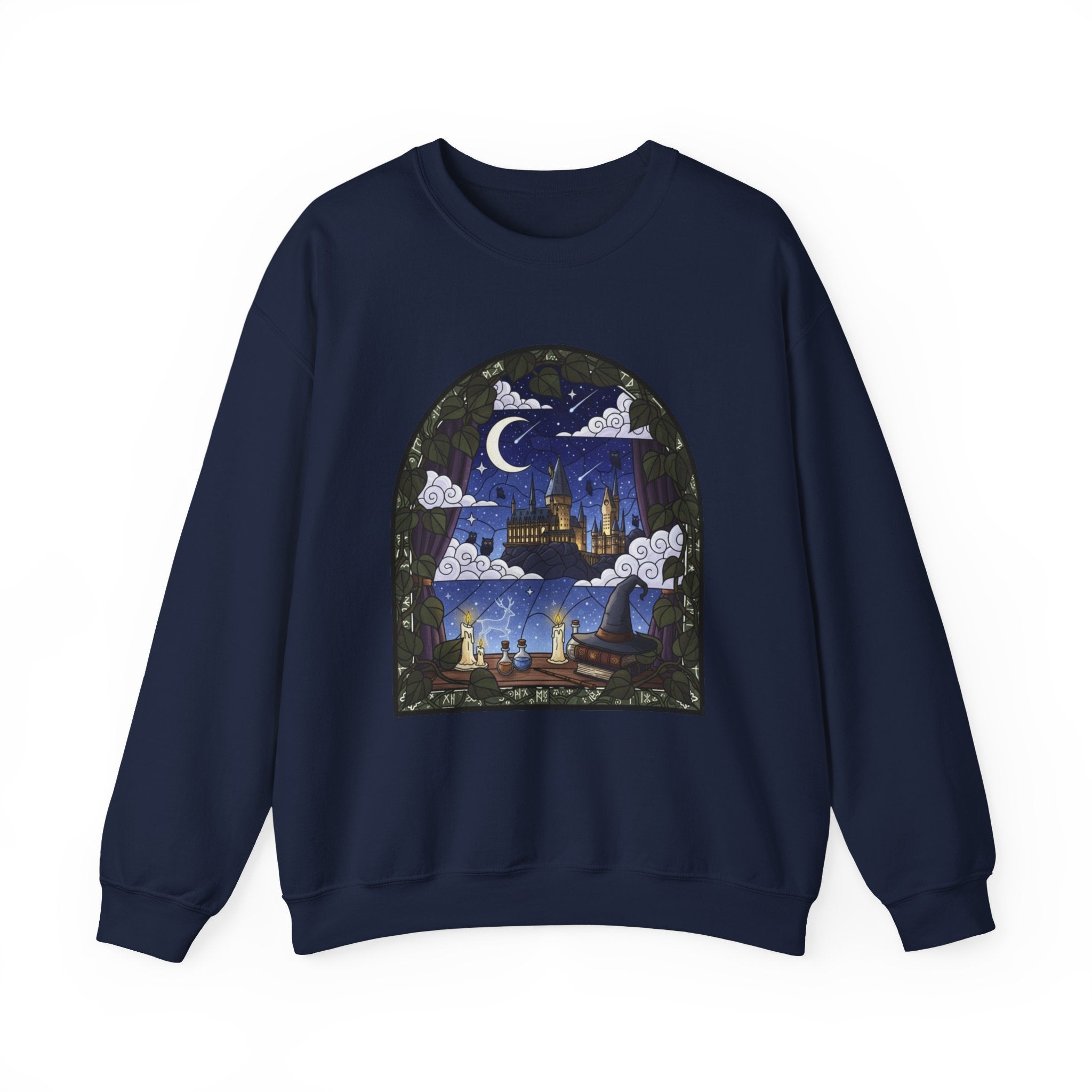 Magical Night Castle Crewneck Sweatshirt