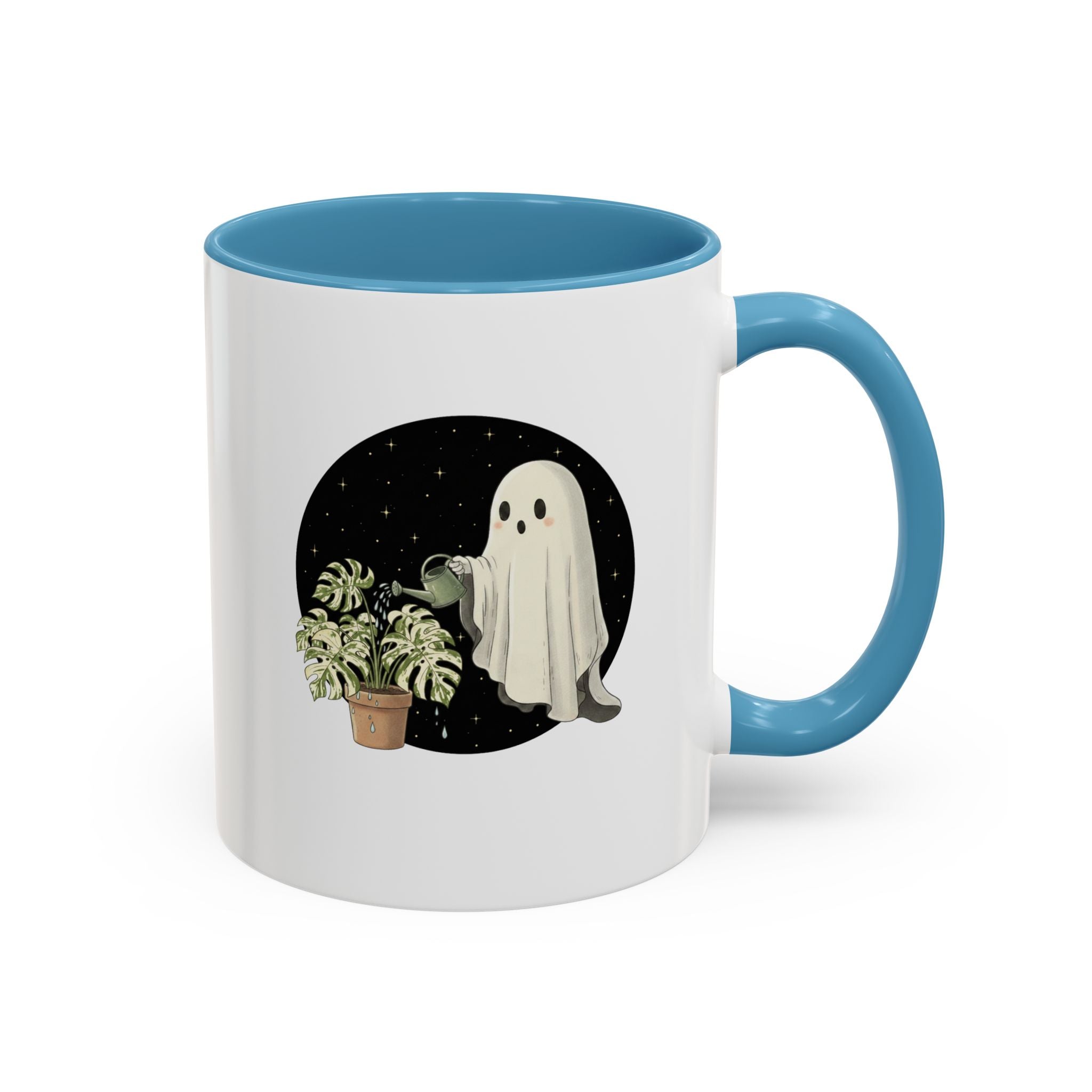 Ghost Plant Lover Coffee Mug | Cute Ghost Watering Houseplants (11/15oz)