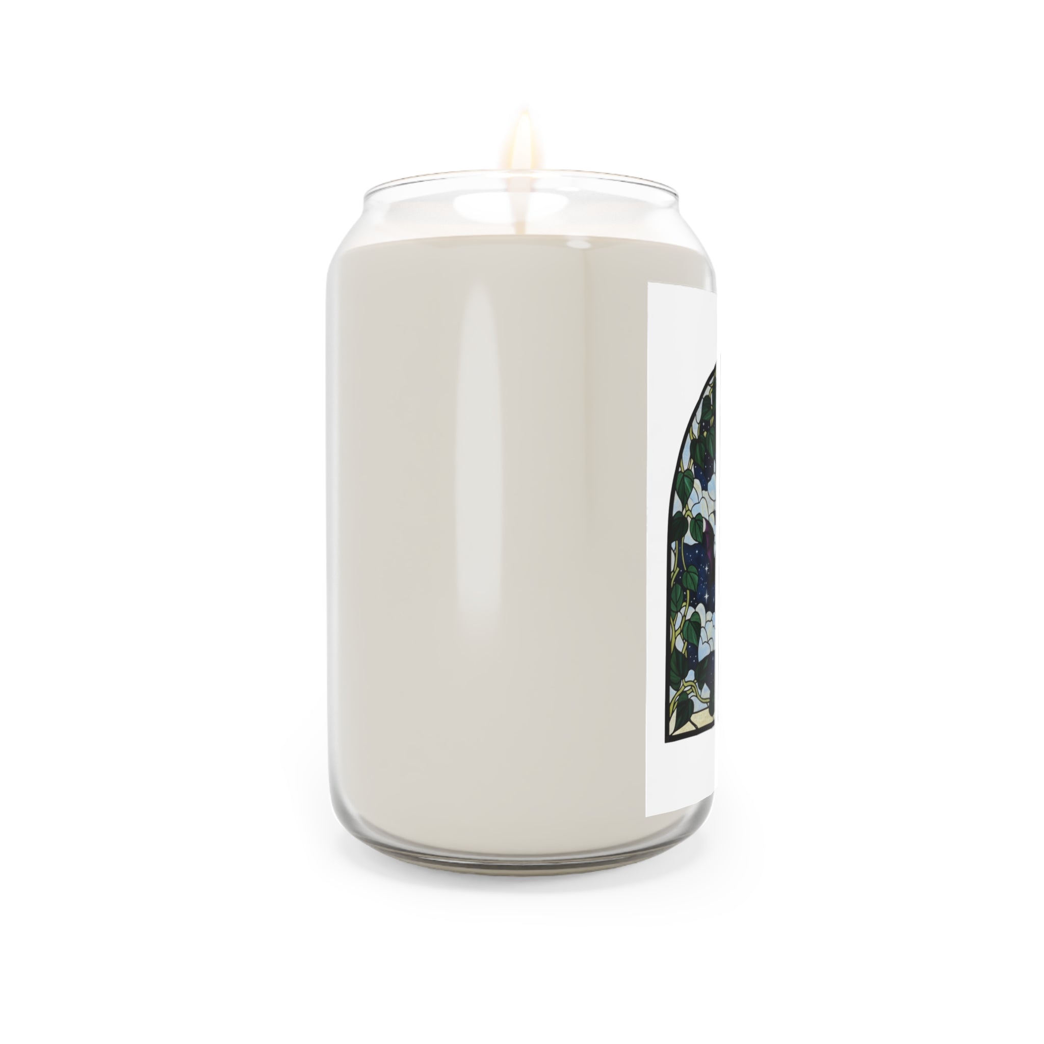 Moonlit Stained Glass Bats & Pothos Scented Soy Candle 13.75oz