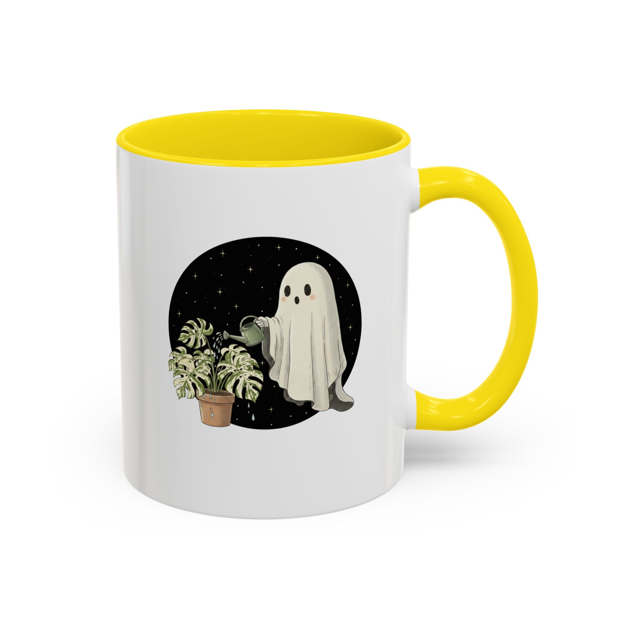 Ghost Plant Lover Coffee Mug | Cute Ghost Watering Houseplants (11/15oz)