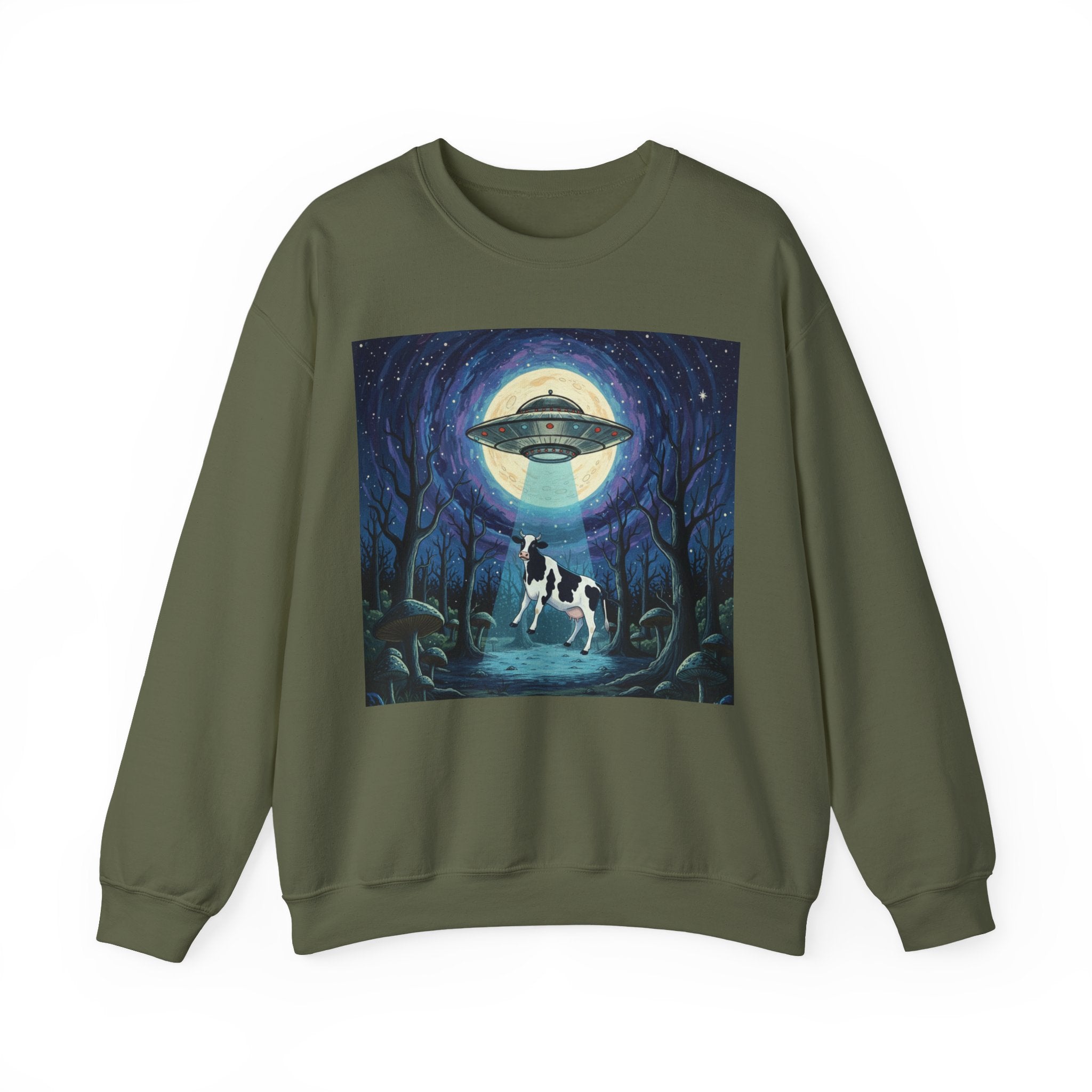 UFO Cow Abduction Crewneck Sweatshirt