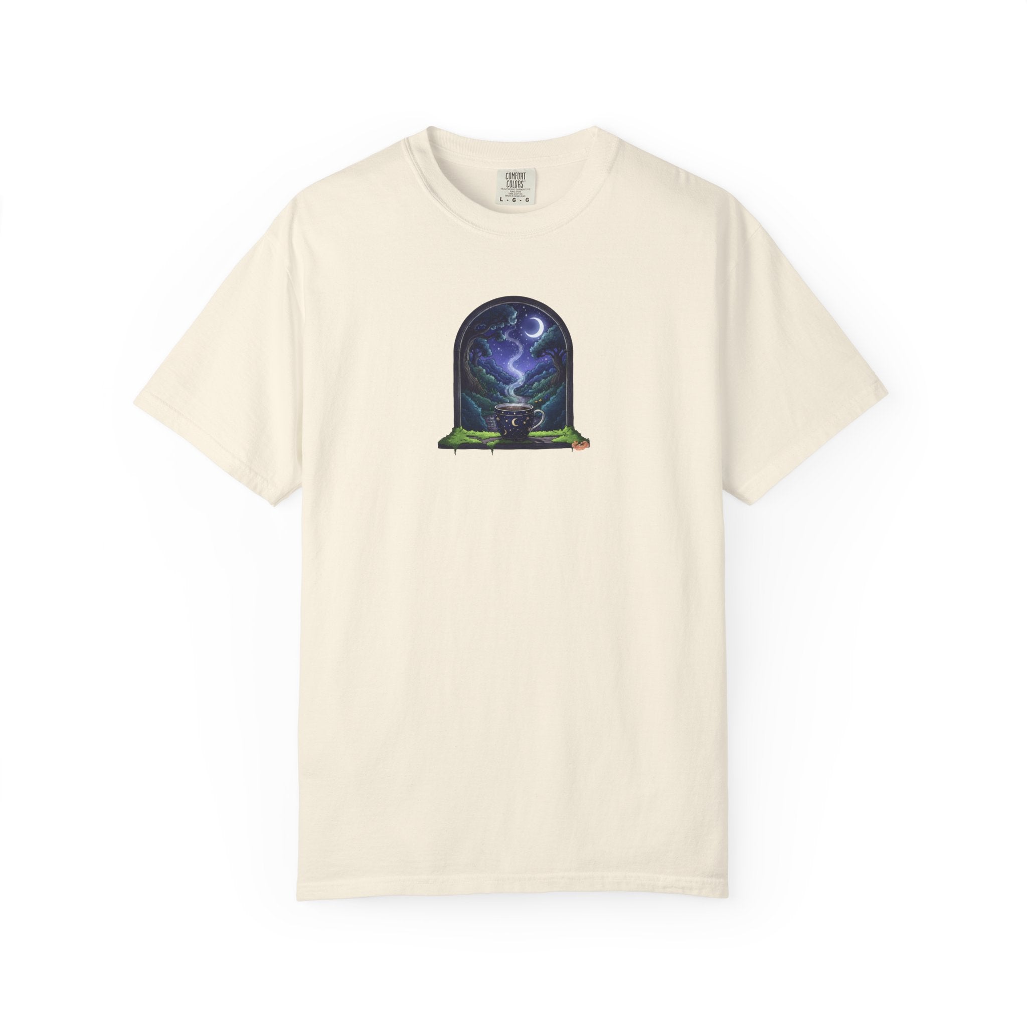Mystic Night T-Shirt | Coffee with Forest View