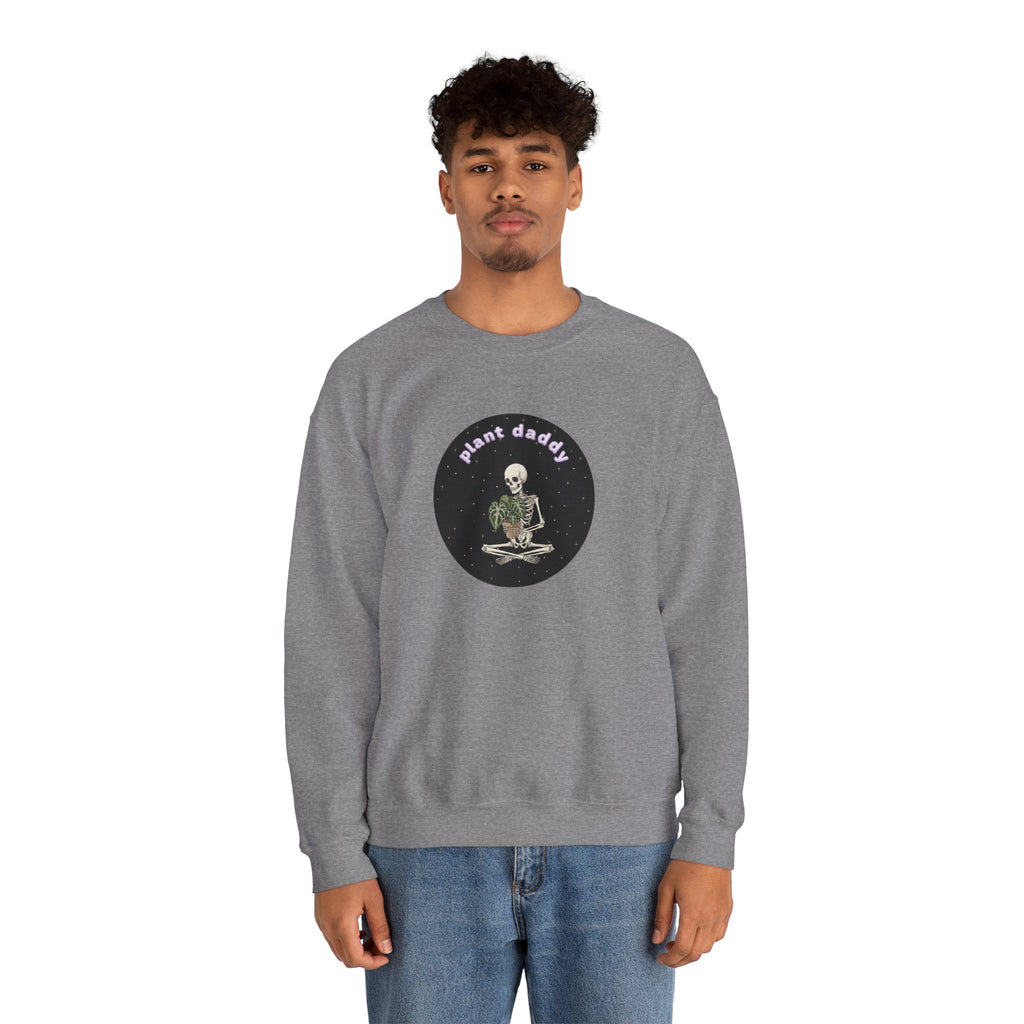 Plant Daddy Crewneck Sweatshirt | Retro Skeleton Plant Pullover