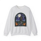 Haunted House Halloween Sweatshirt | Moonlit Spooky Crewneck