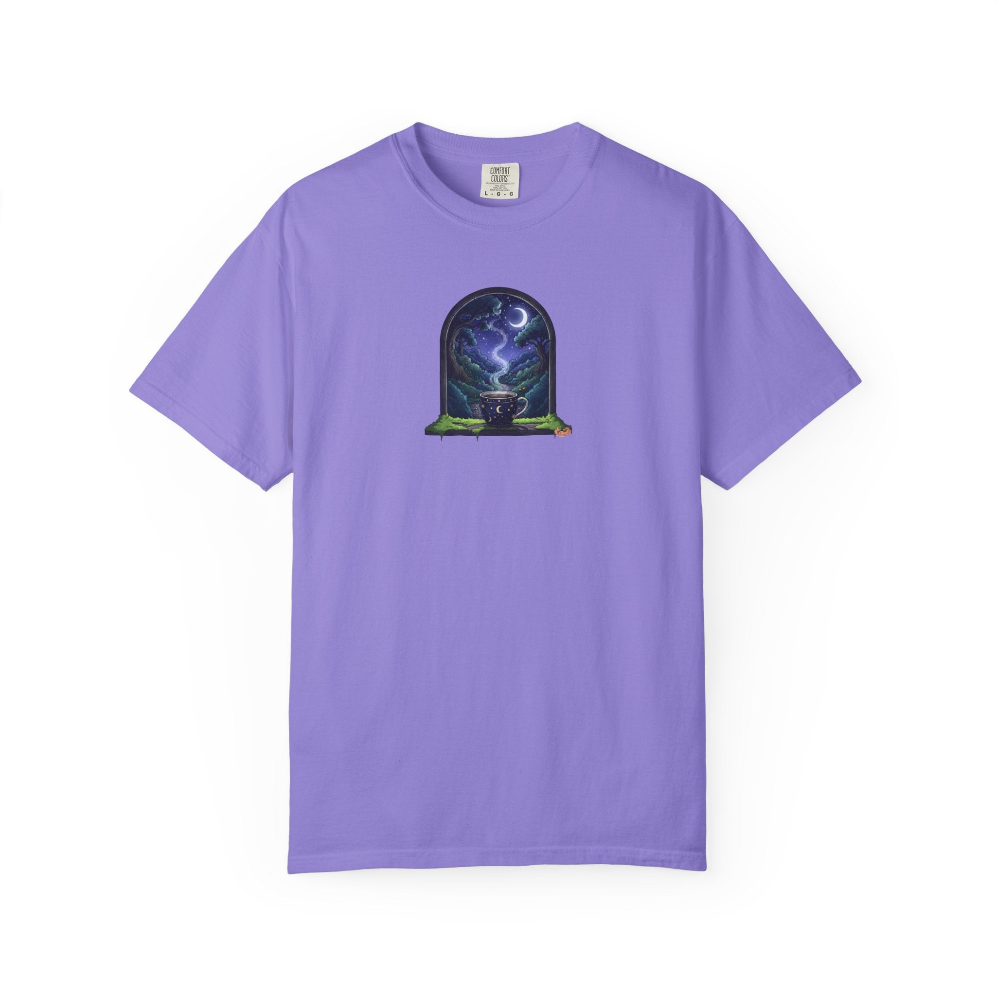 Mystic Night T-Shirt | Coffee with Forest View