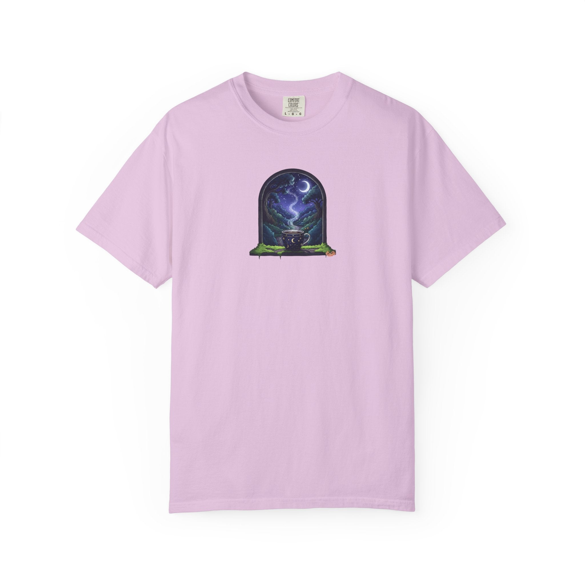 Mystic Night T-Shirt | Coffee with Forest View
