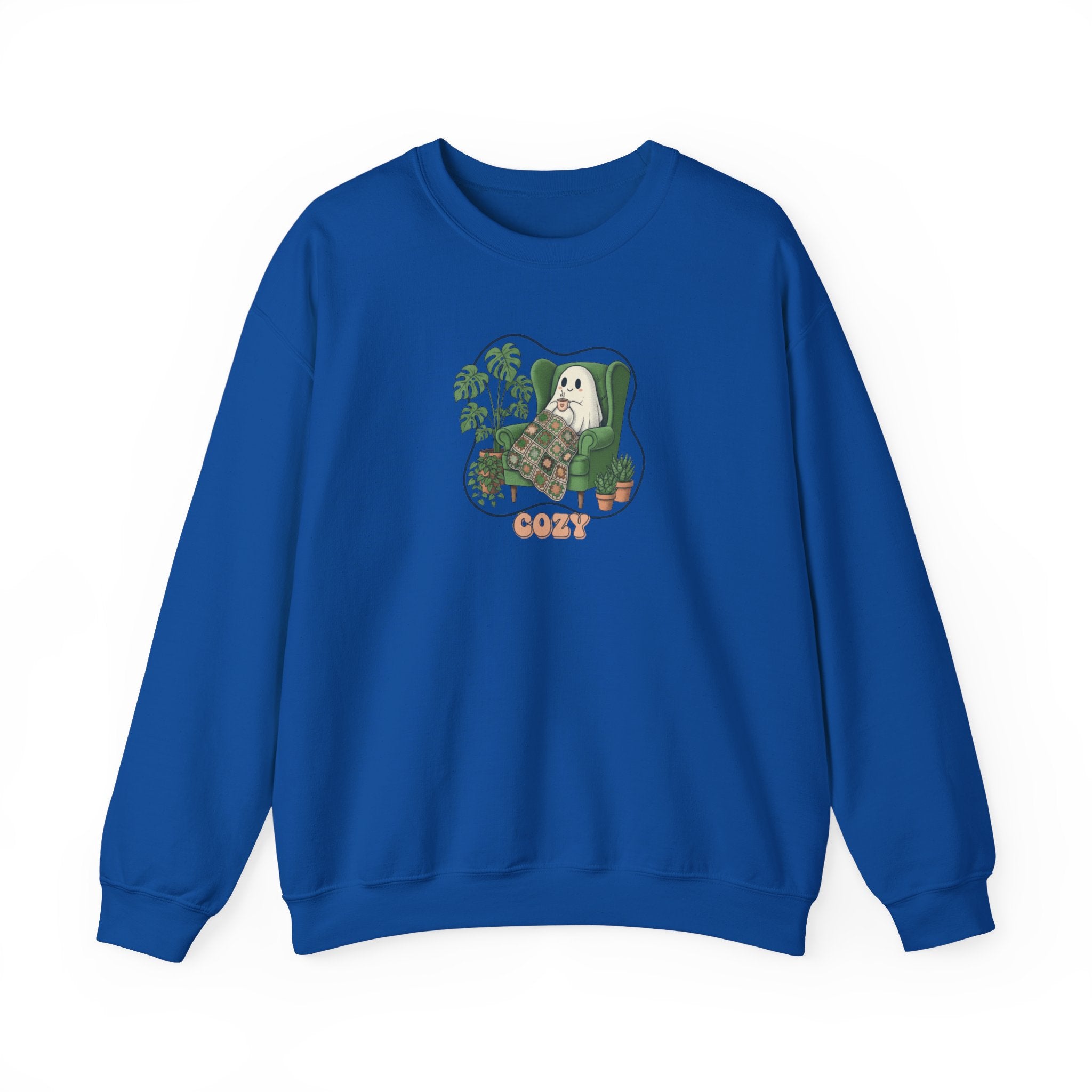 Ghost & Plants Crewneck Sweatshirt | Cozy Plant Lover Pullover