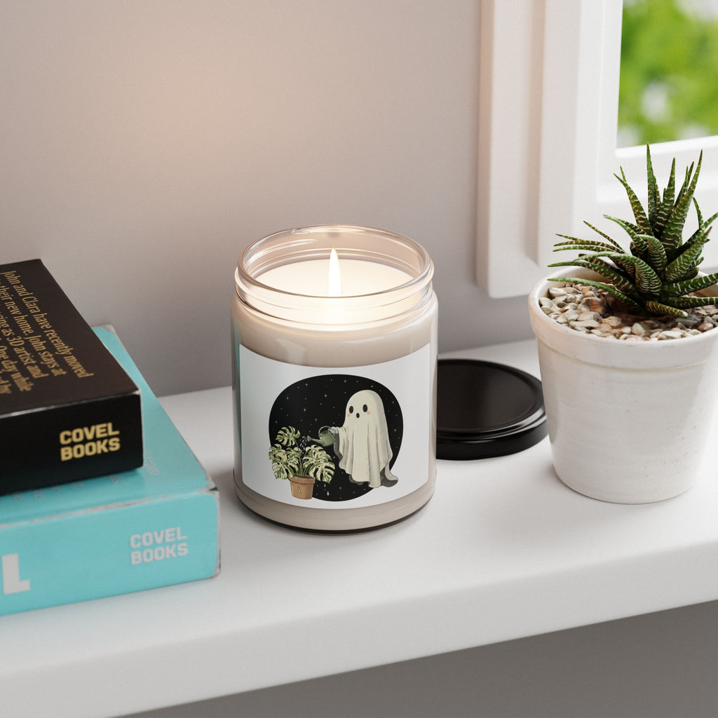 Ghostly Plant Care Soy Candle 9oz Scented Jar