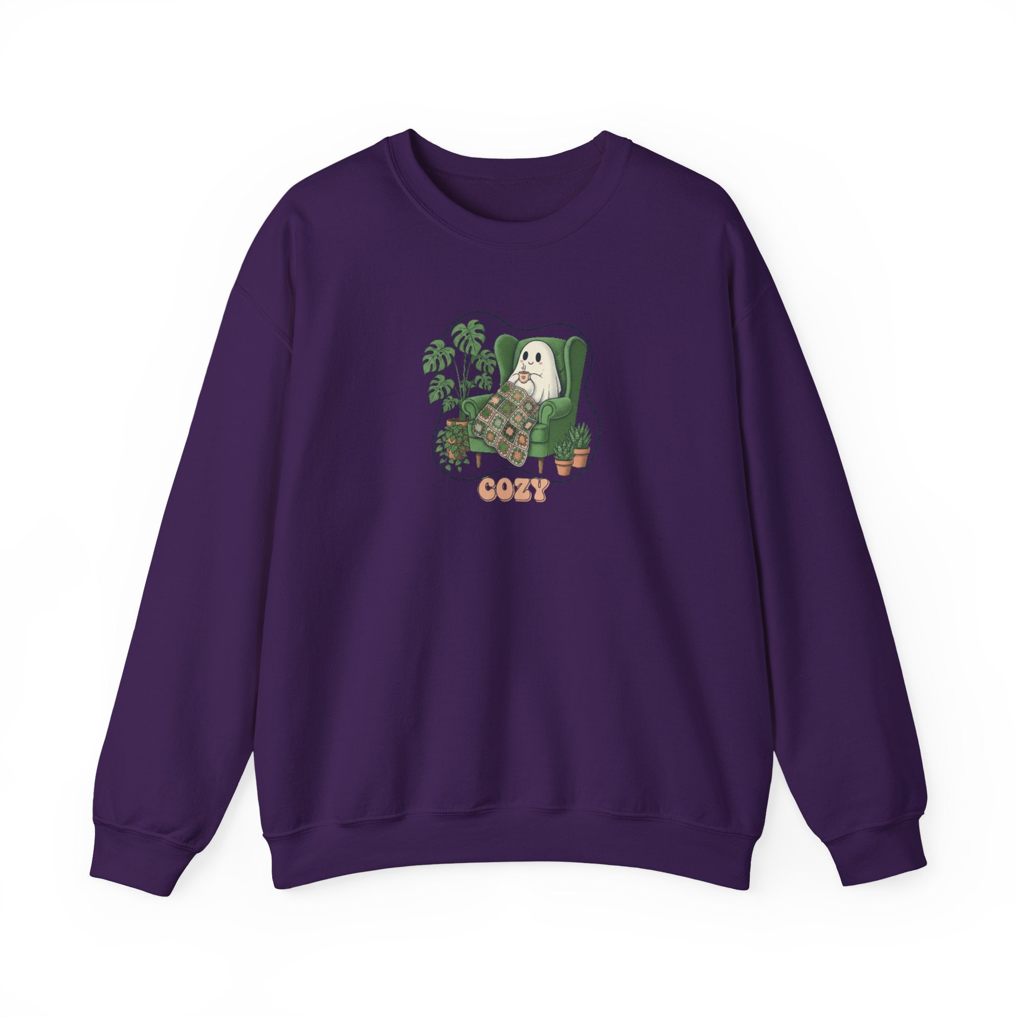 Ghost & Plants Crewneck Sweatshirt | Cozy Plant Lover Pullover