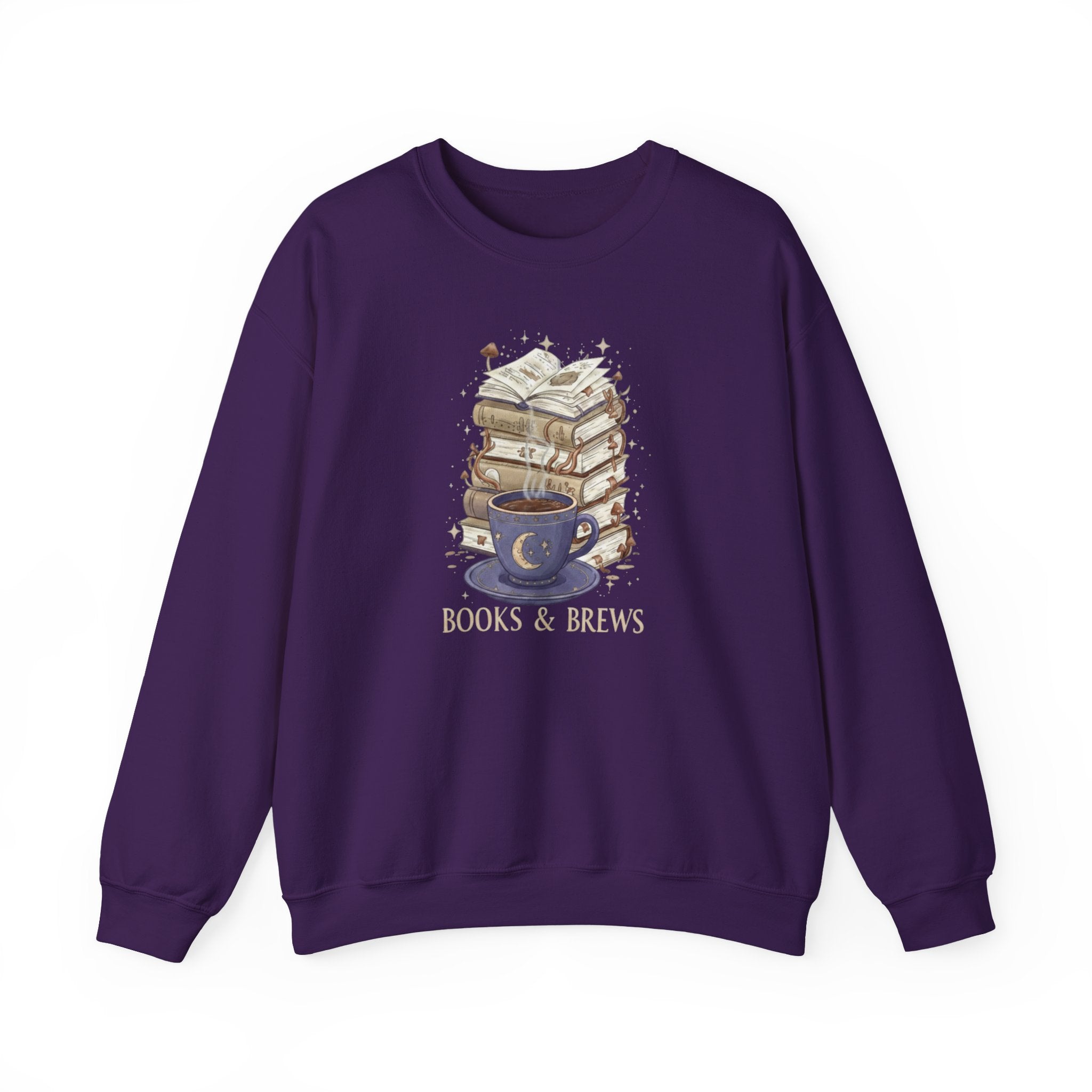 Books & Brews Sweatshirt | Cozy Book Lover Coffee Crewneck