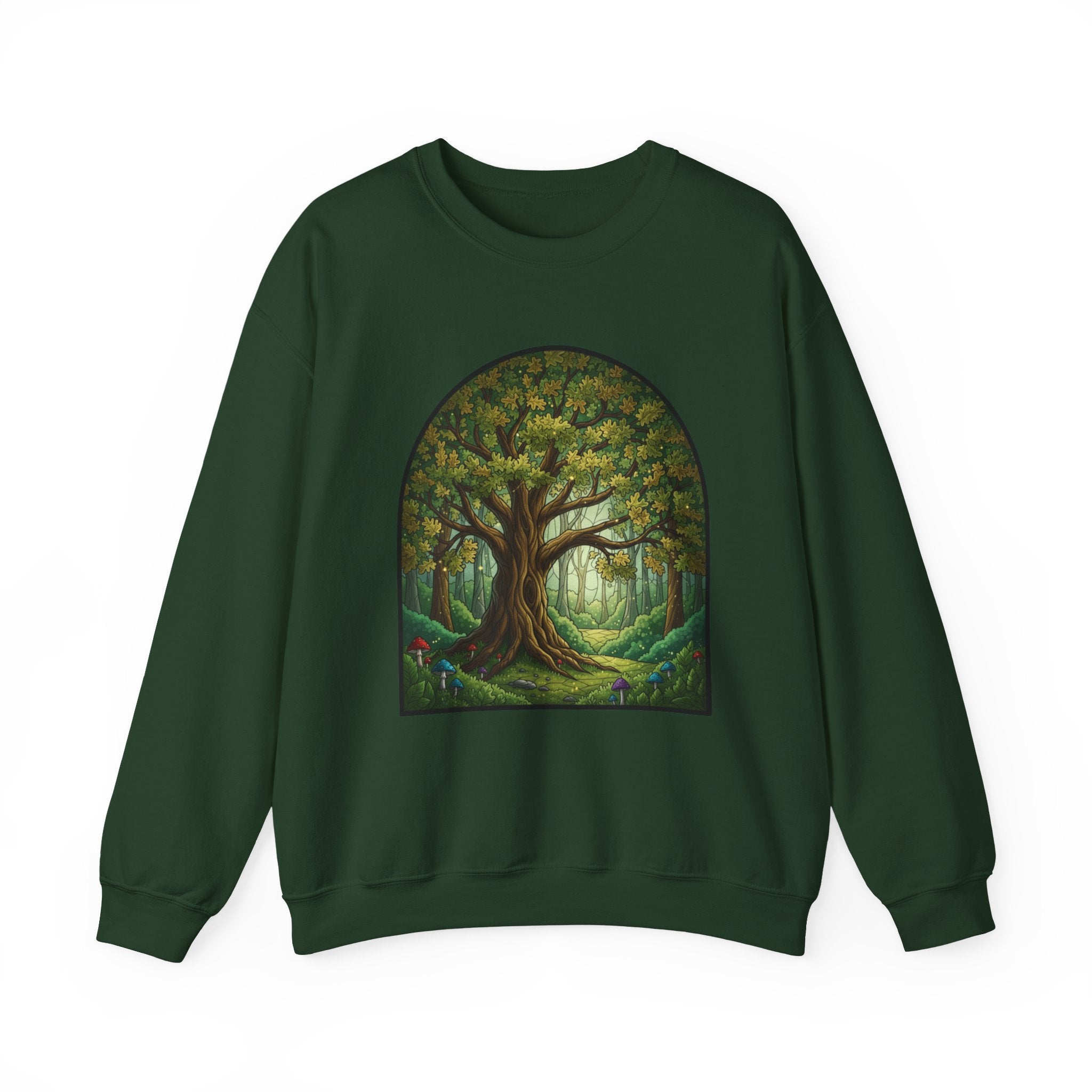 Enchanted Forest Tree Sweatshirt | Mystical Woodland Crewneck
