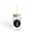 Plant Daddy Sipper Glass | 16oz Eco Bamboo Lid Tumbler with Plastic Straw