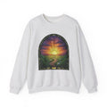 Rainy Sunset Stained Glass Crewneck Sweatshirt