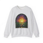 Rainy Sunset Stained Glass Crewneck Sweatshirt
