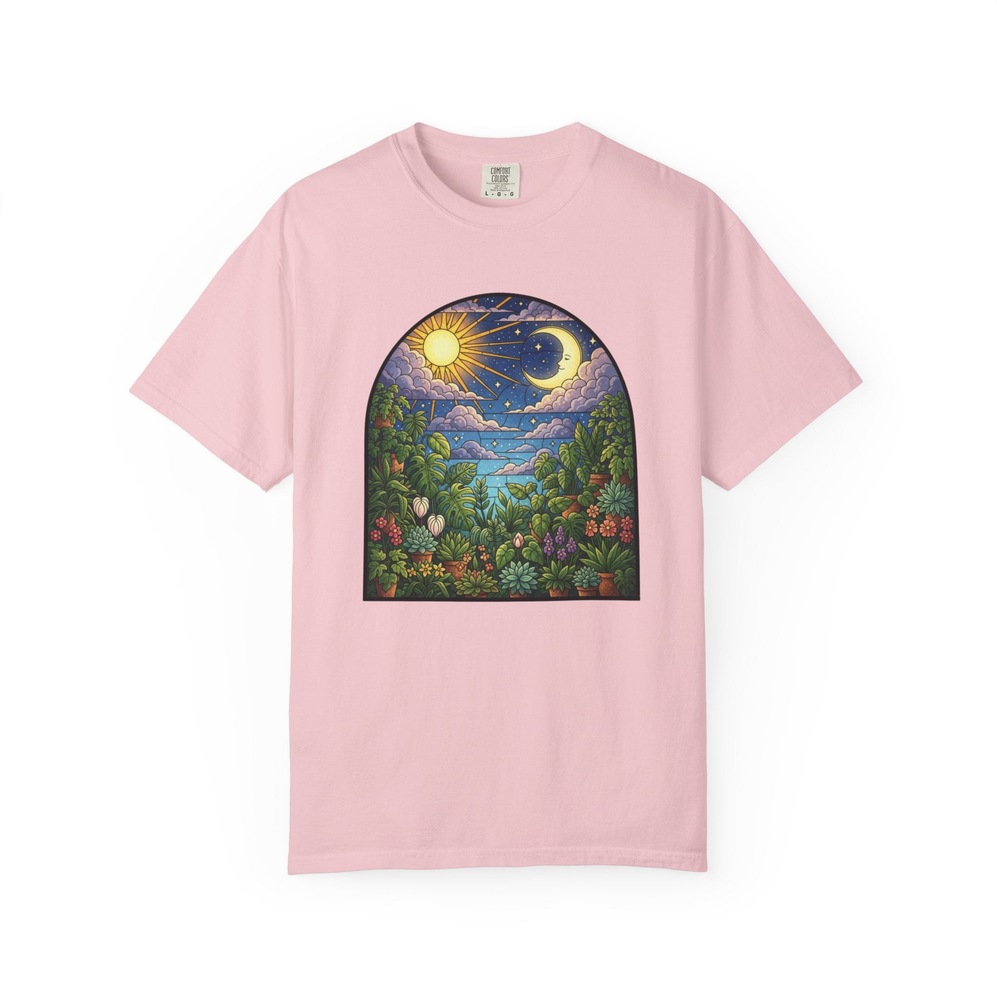 Celestial Houseplant Stained Glass T-Shirt