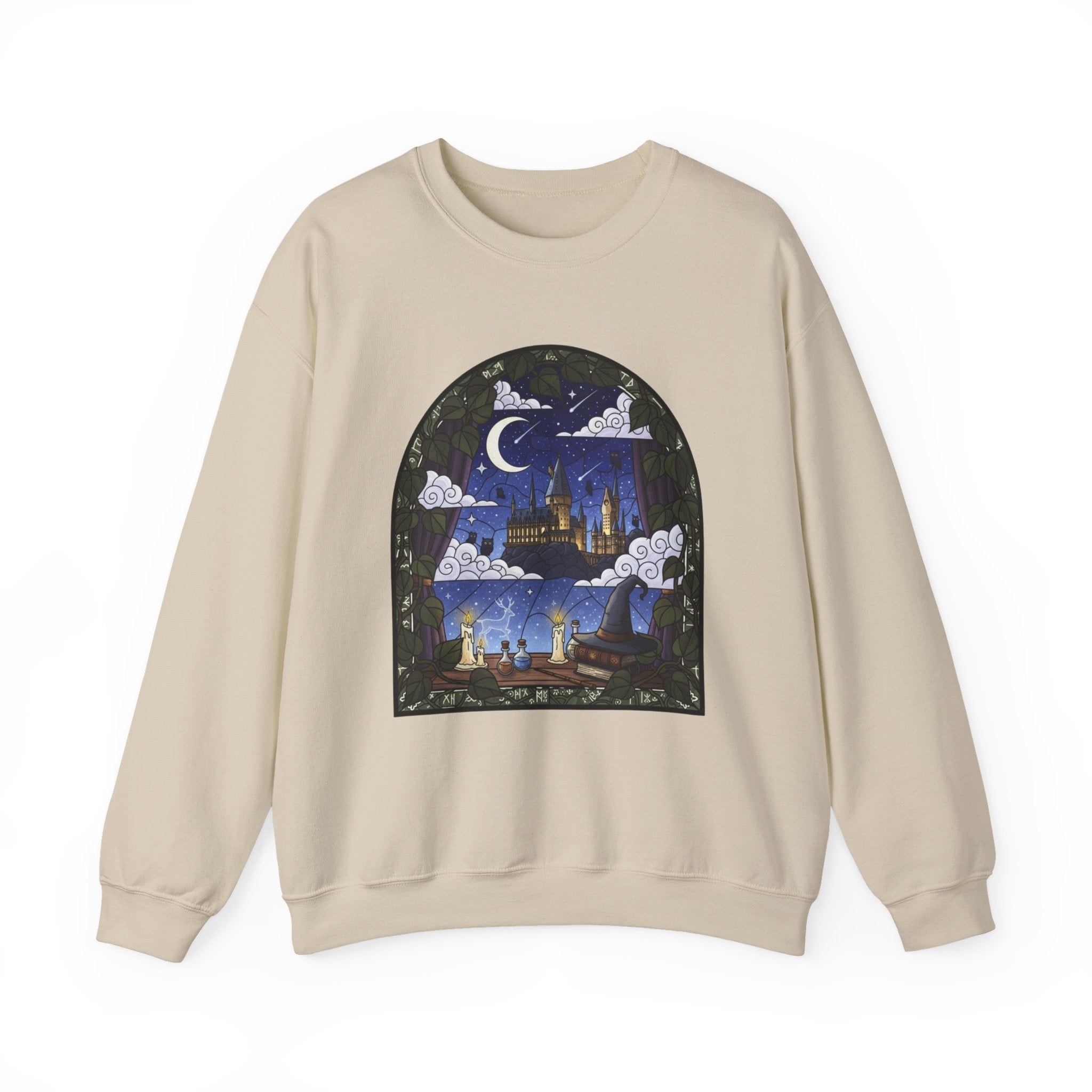 Magical Night Castle Crewneck Sweatshirt