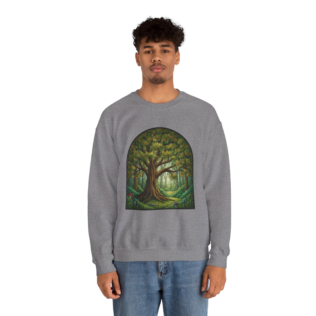 Enchanted Forest Tree Sweatshirt | Mystical Woodland Crewneck