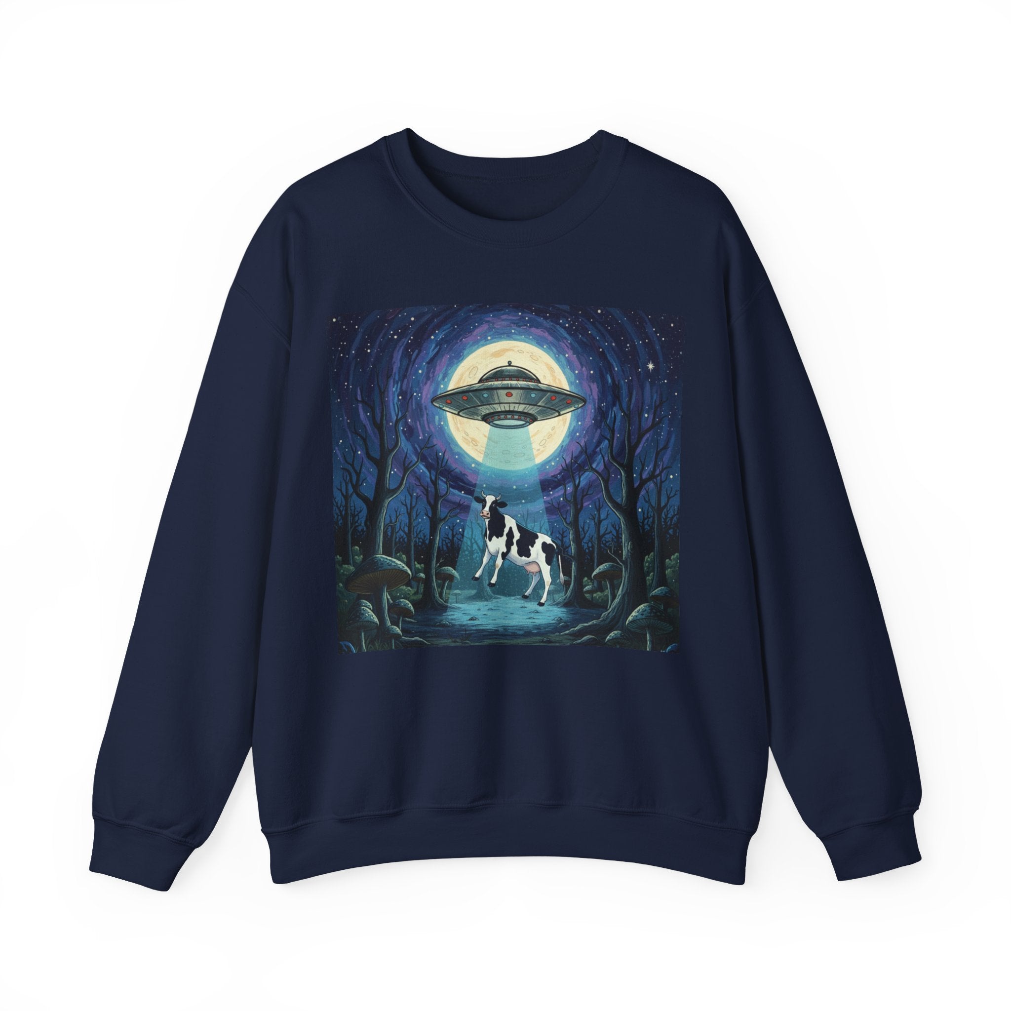 UFO Cow Abduction Crewneck Sweatshirt