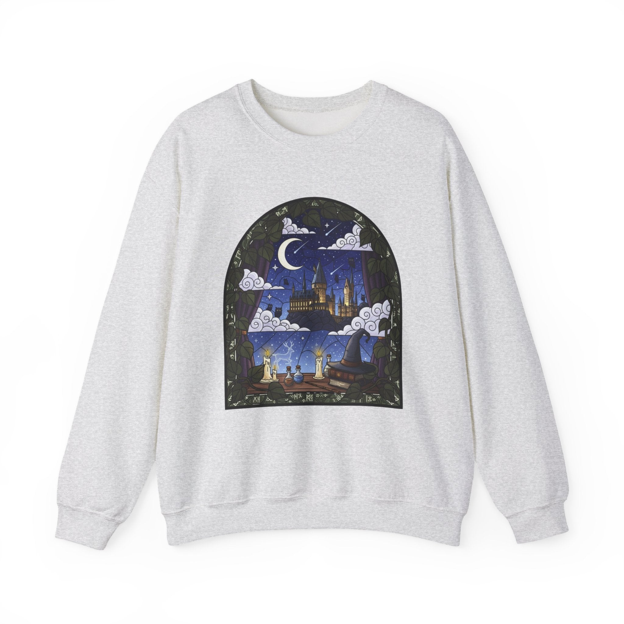 Magical Night Castle Crewneck Sweatshirt